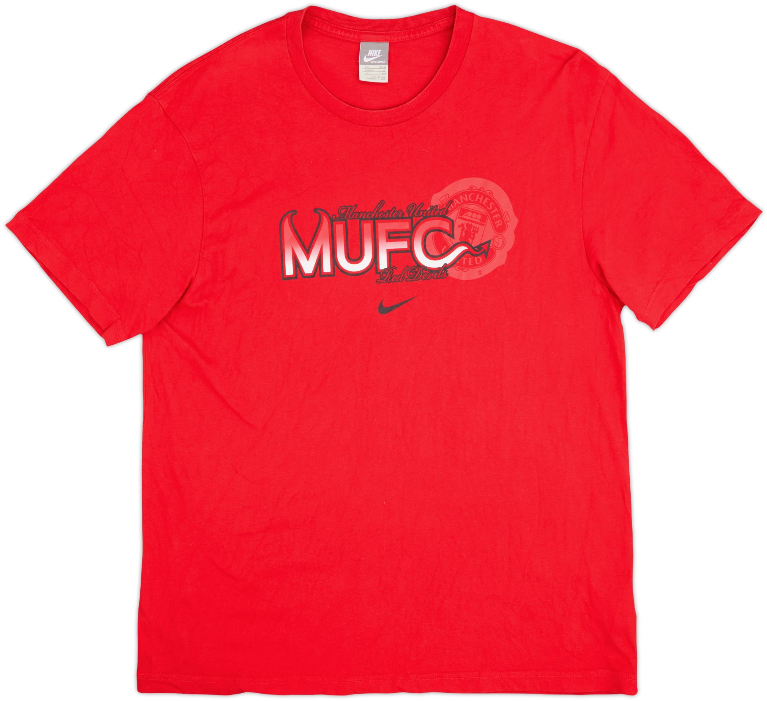 2006-07 Manchester United Nike Graphic Tee - 10/10 - (XXL)