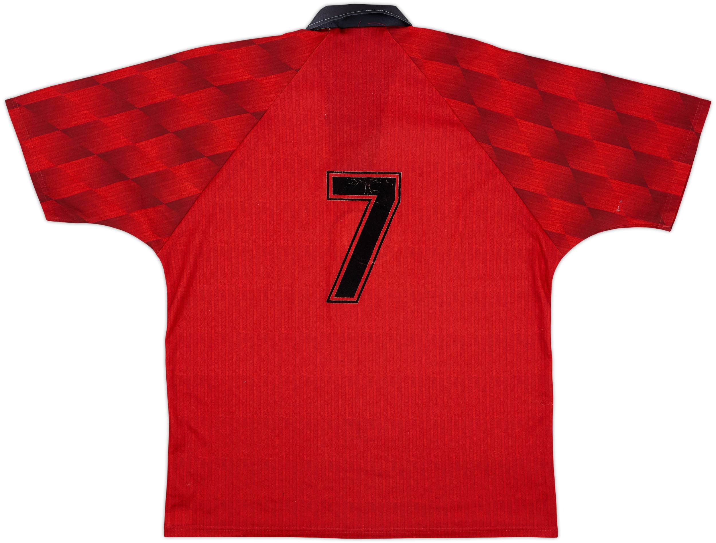 ウェア 96-98 Manchester United Vintage Uniform Manchester United 96/98 • Home Shirt • XL – Real Vintage