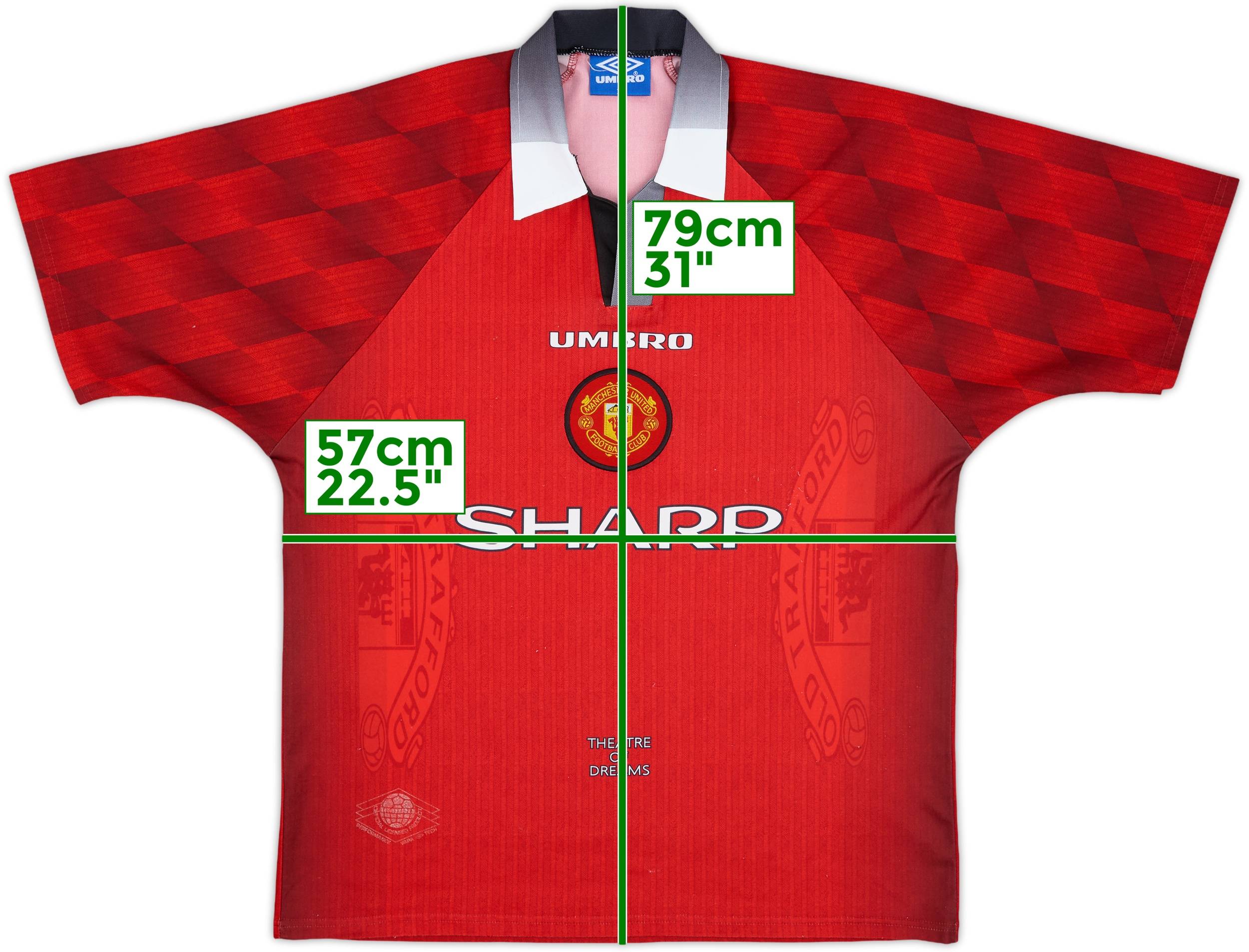 ウェア 96-98 Manchester United Vintage Uniform Manchester United 96/98 • Home Shirt • XL – Real Vintage