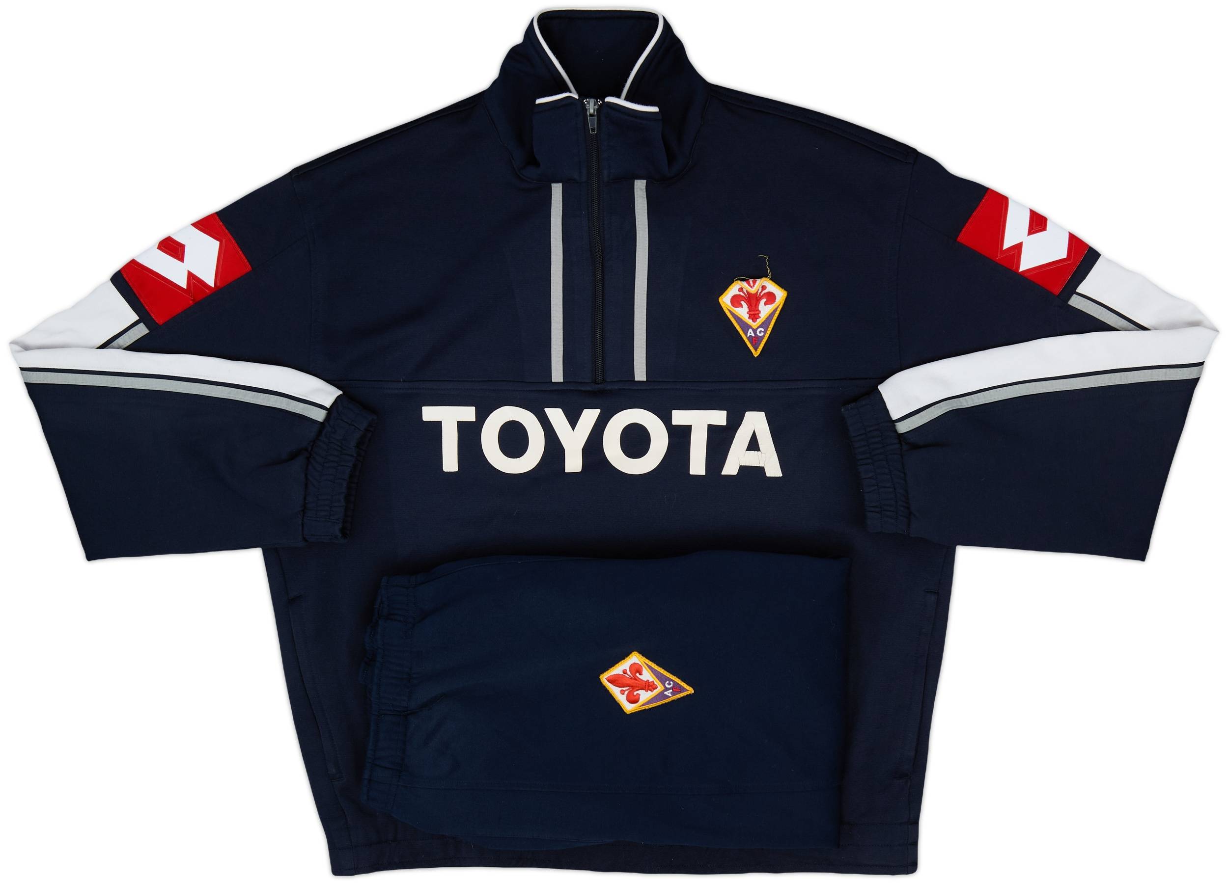 2007-09 Fiorentina Lotto 1/4 Zip Tracksuit - 5/10 - (XL)