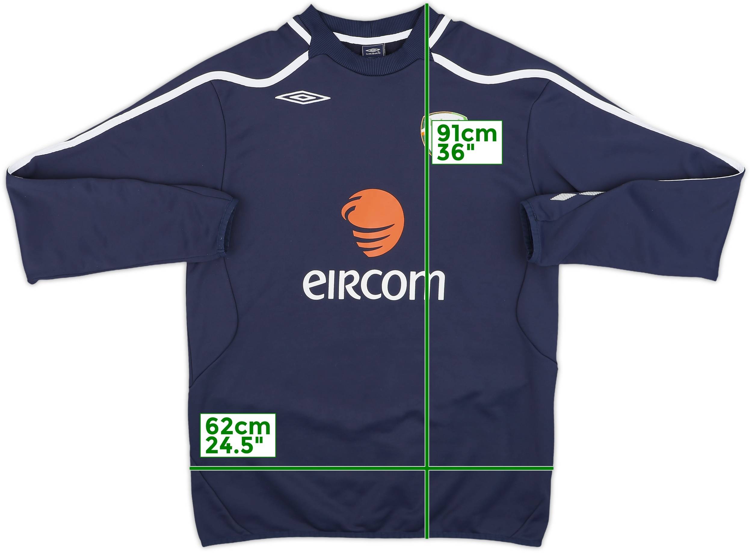 2007-09 Ireland Umbro Sweat Top - 8/10 - (L)