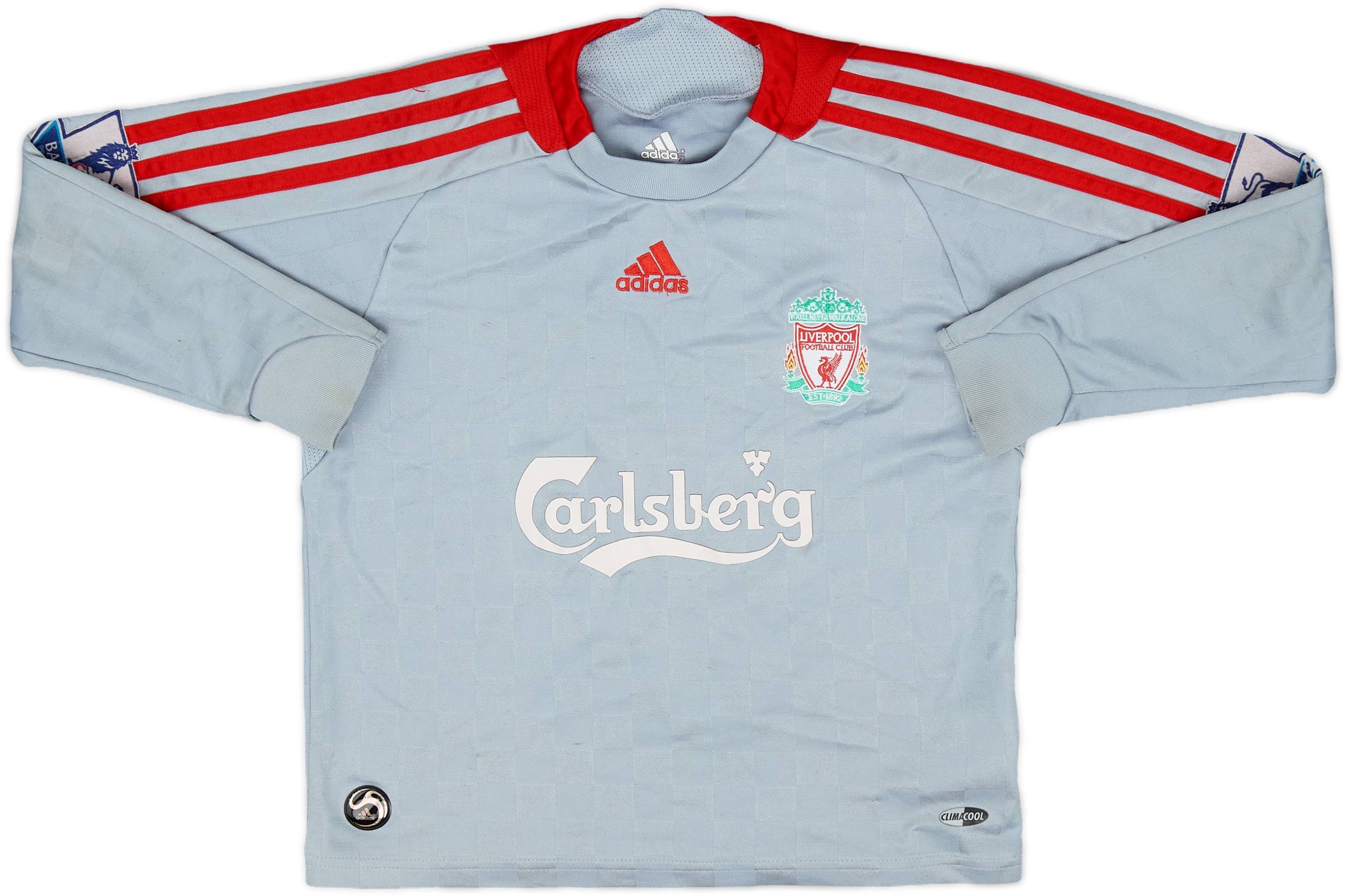 2008-09 Liverpool Away L/S Shirt & Shorts Torres #9 - 6/10