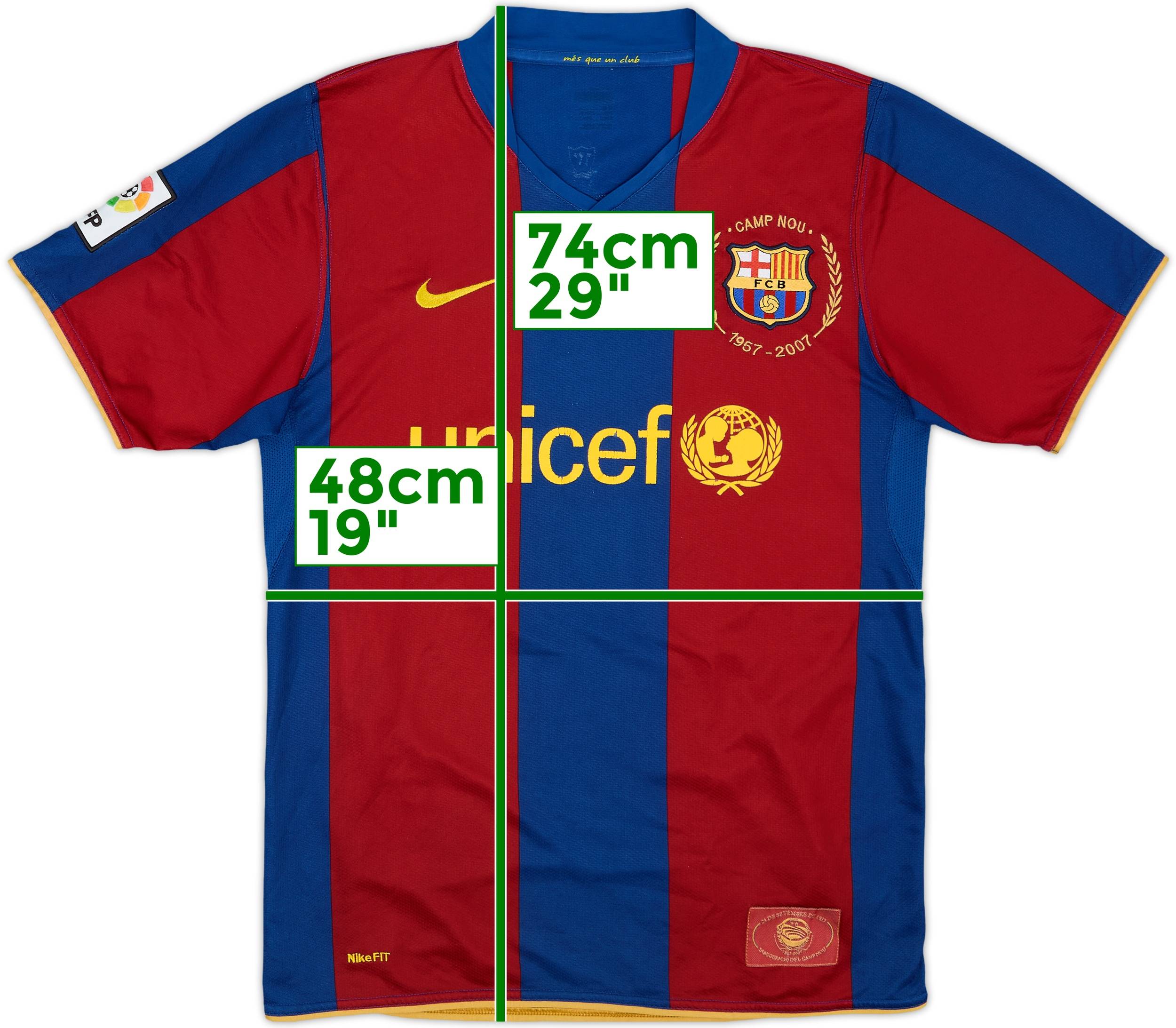 2007-08 Barcelona Home Shirt Messi #19 - 7/10 - (S)