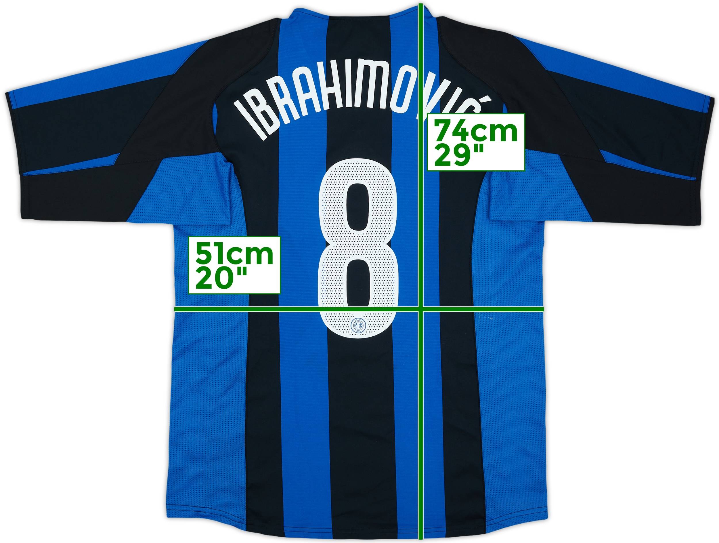 2004-05 Inter Milan Home Shirt Ibrahimovic #8 - 7/10 - (M)