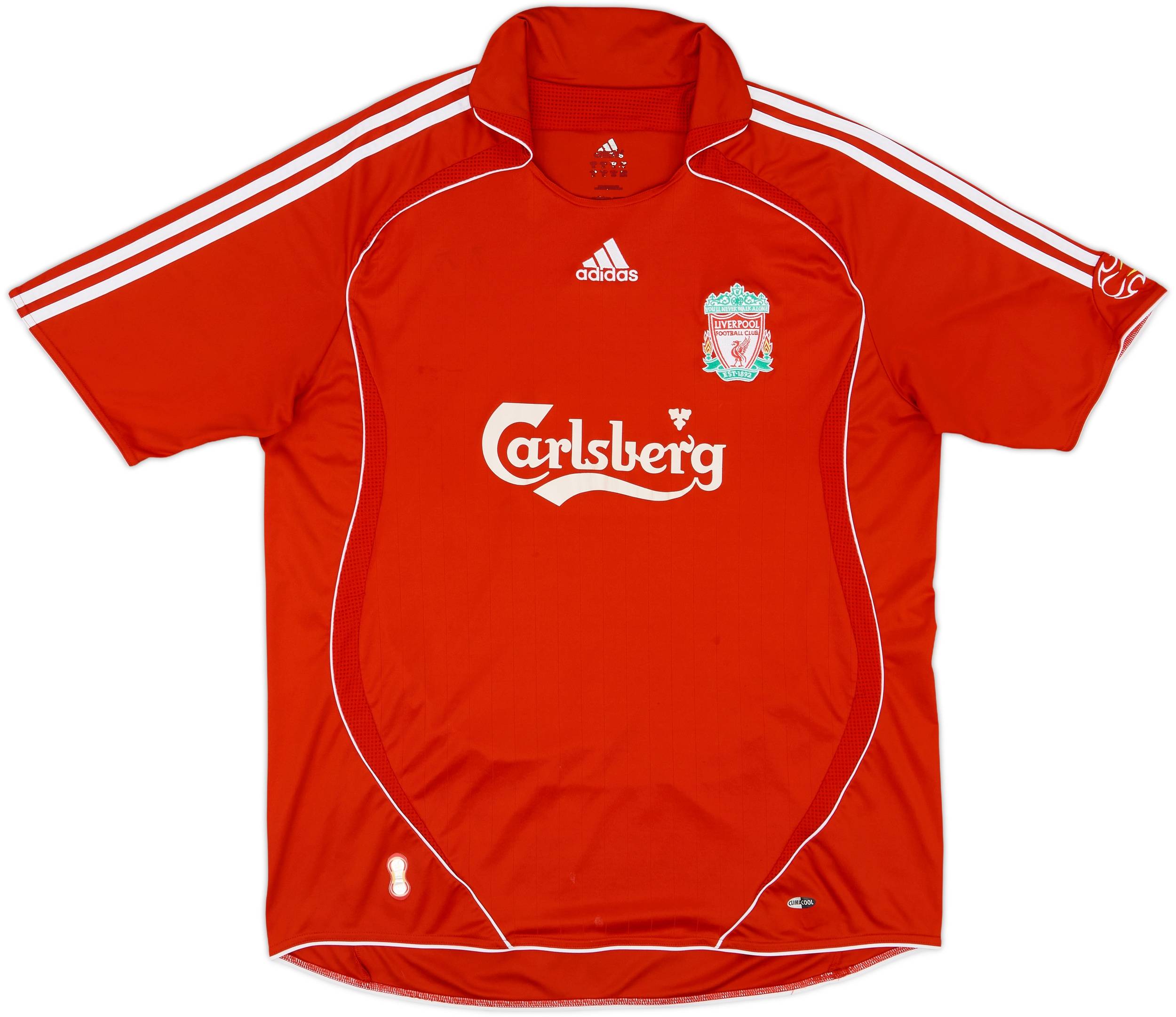 2006-08 Liverpool Home Shirt Gerrard #8 - 6/10 - (XL)