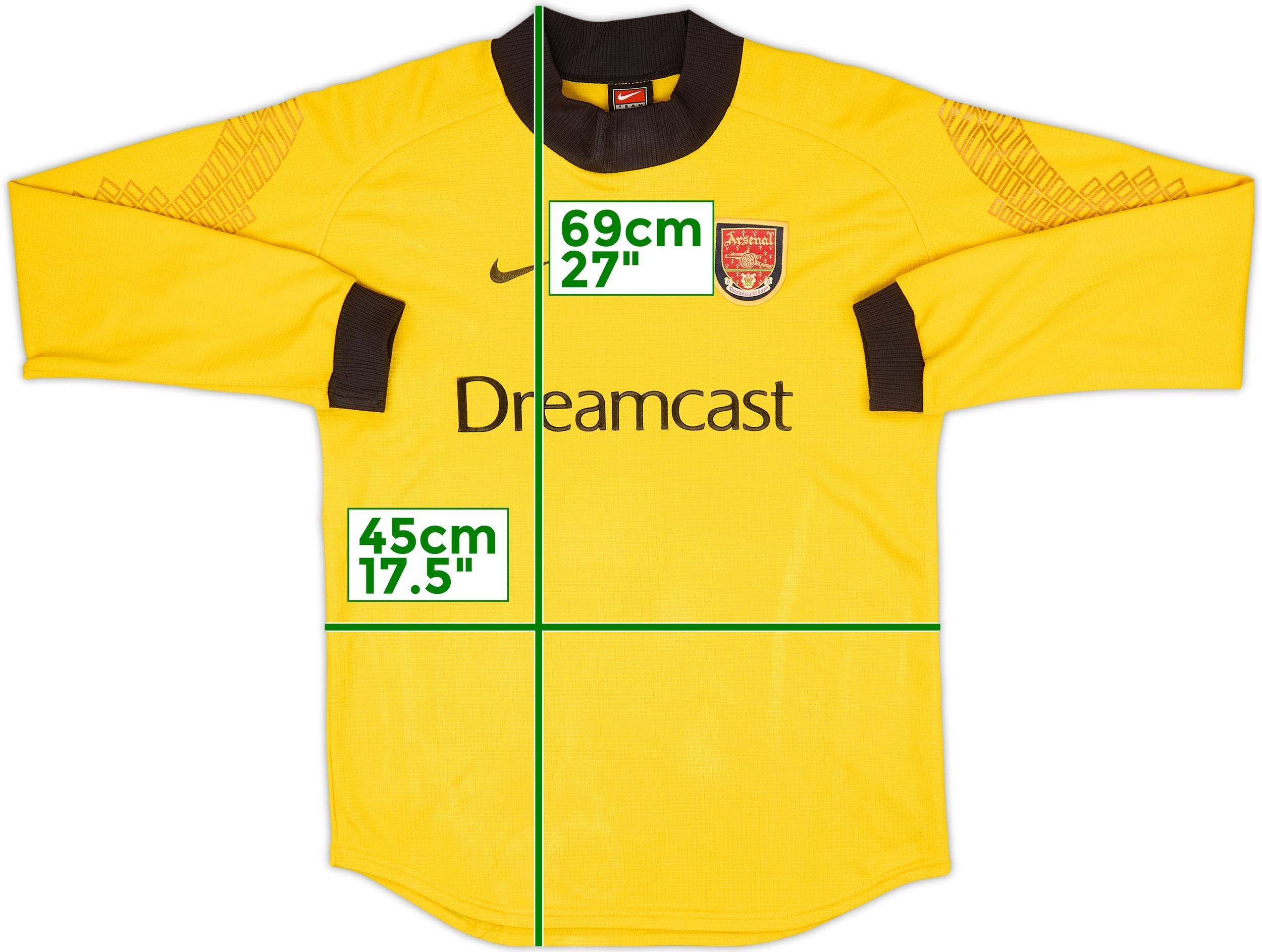 2001-02 Arsenal GK Shirt Seaman #1 - 8/10 - (L.Boys)