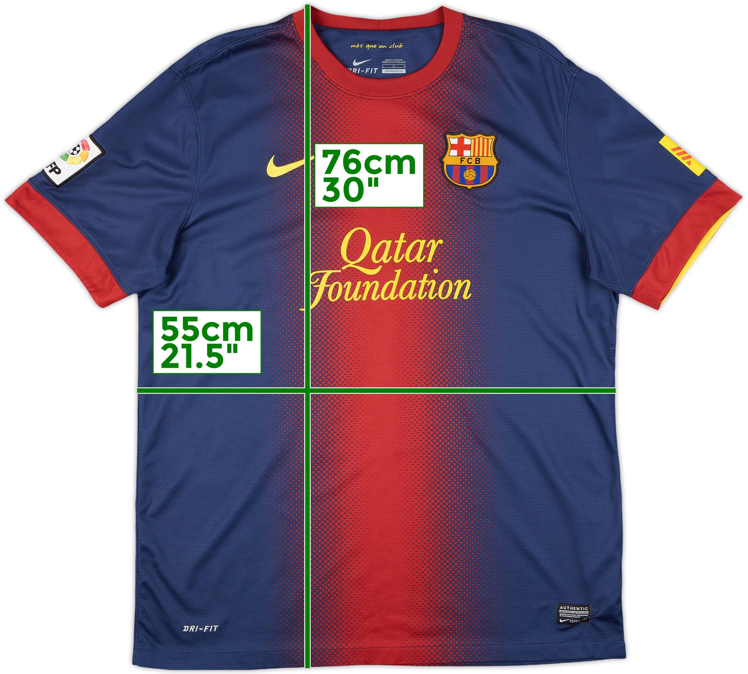 2012-13 Barcelona Home Shirt A. Iniesta #8 - 9/10 - (L)
