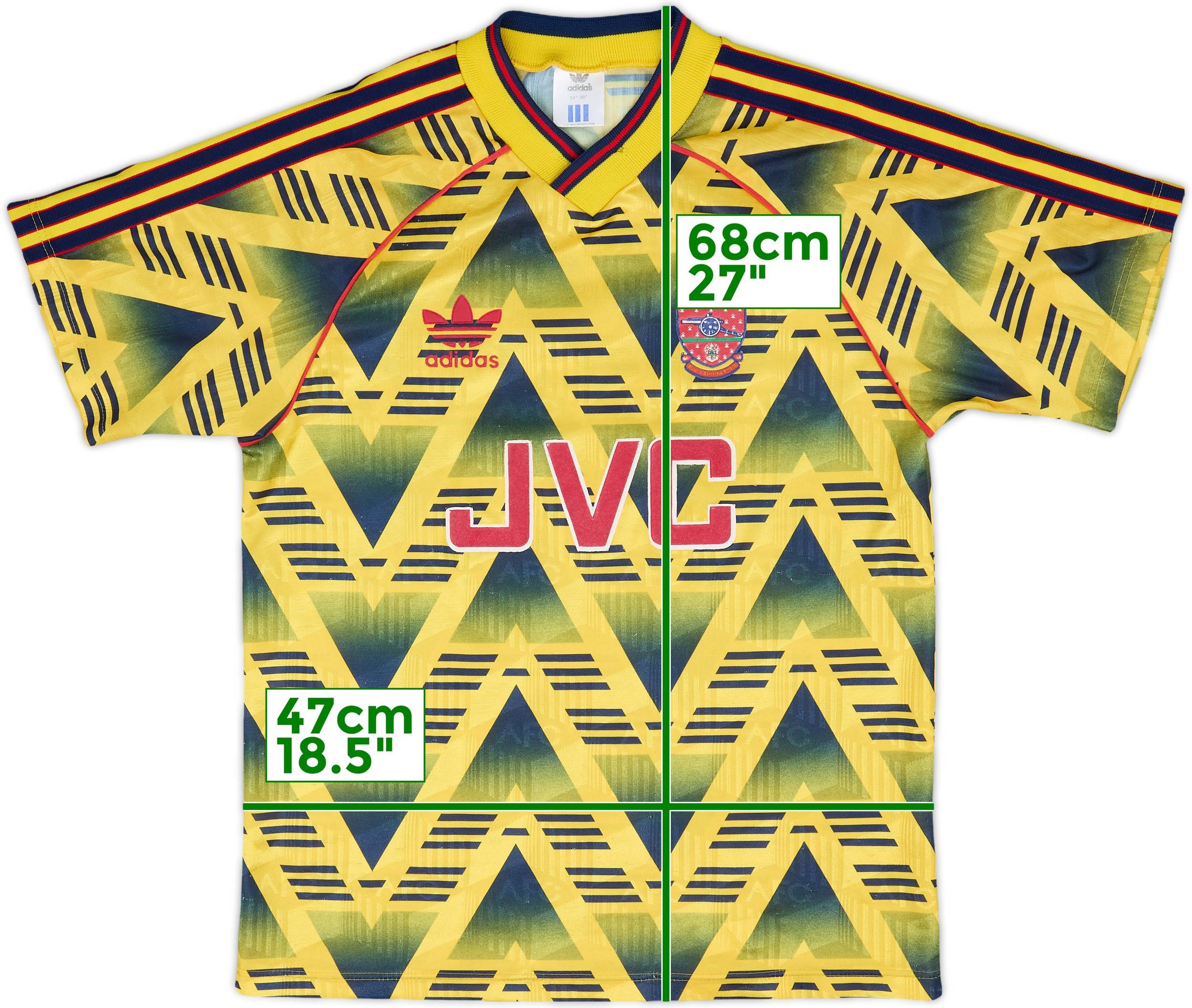1991-93 Arsenal Away Shirt - 8/10 - (S)