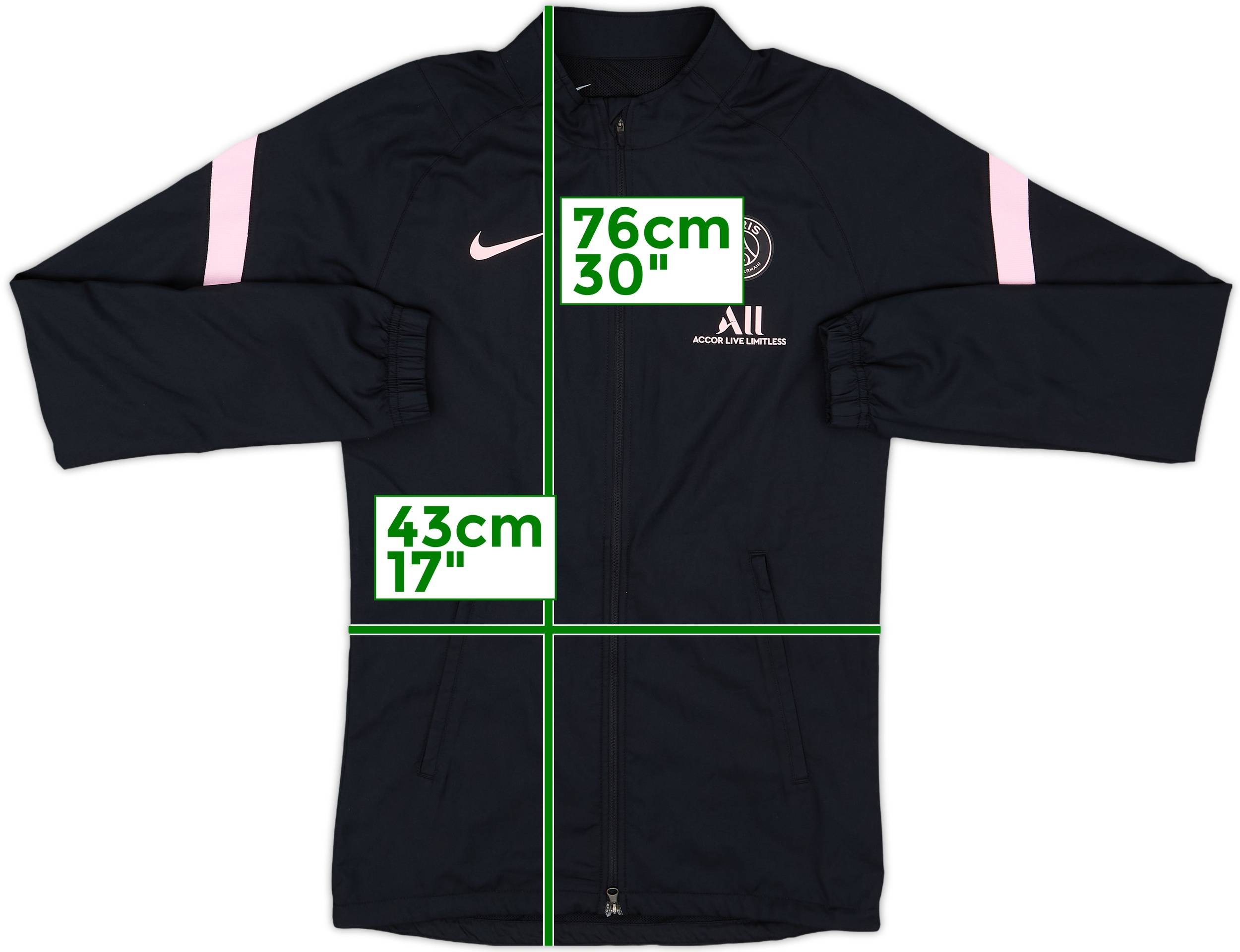 2021-22 Paris Saint-Germain Nike Track Jacket - 10/10 - (XS)