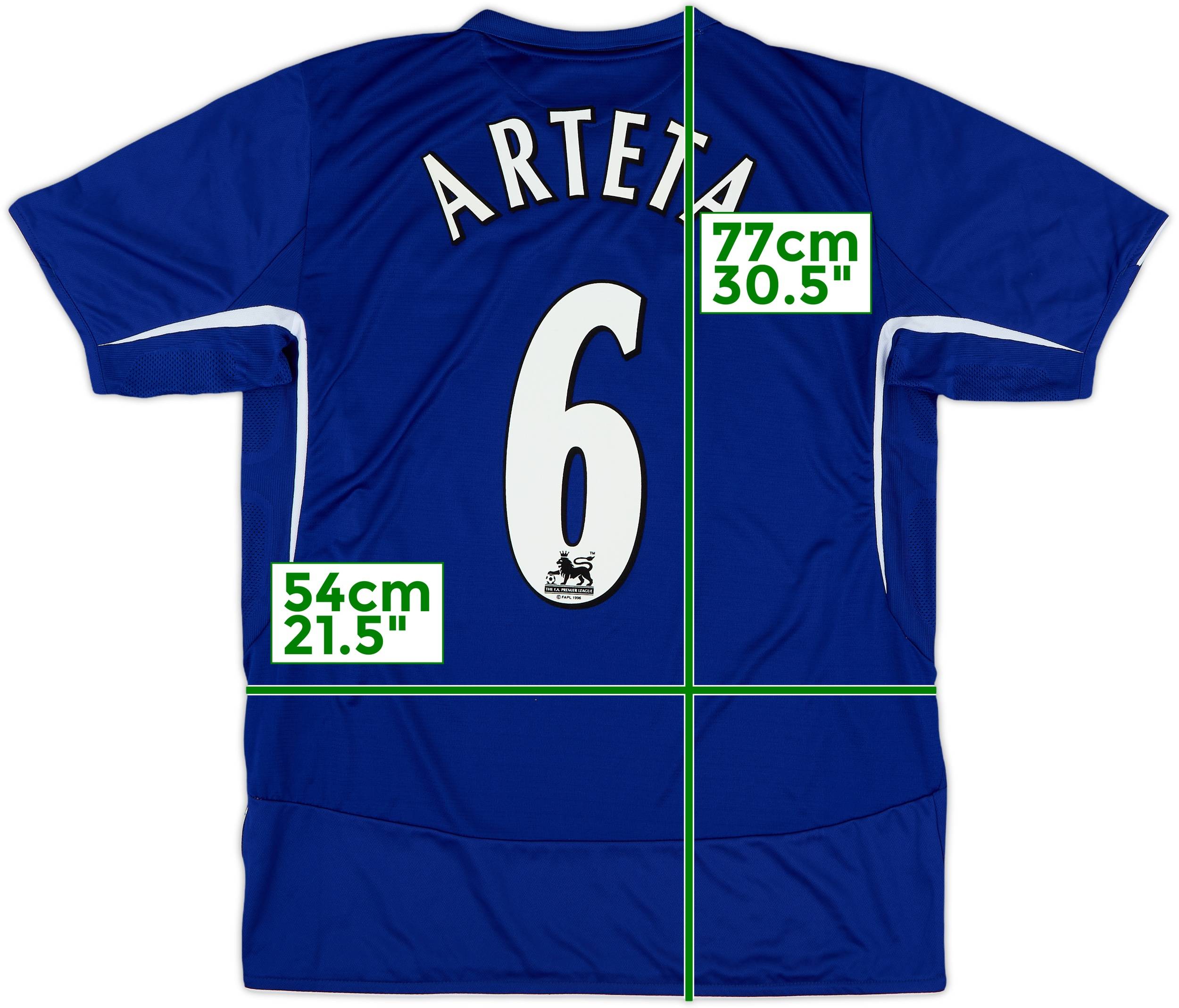 エヴァートン ホームシャツ ARTETA 6番 2005-06 Everton Home Shirt Arteta #6 - 6/10 - (L)