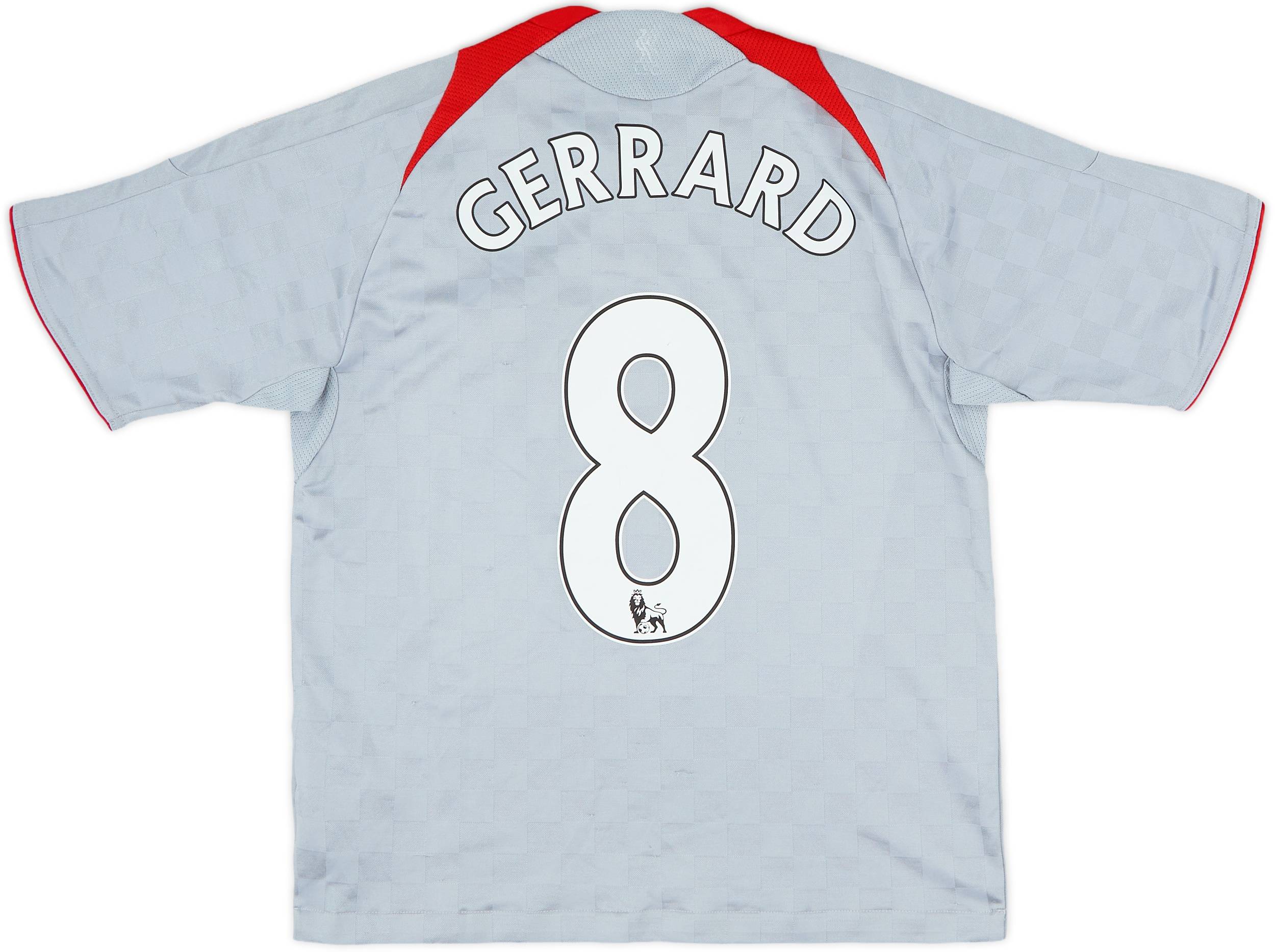リバプール GERRARD 8番 アウェイ　09 2008-09 Liverpool Away Shirt Gerrard #8 - 6/10 - (M.Boys)