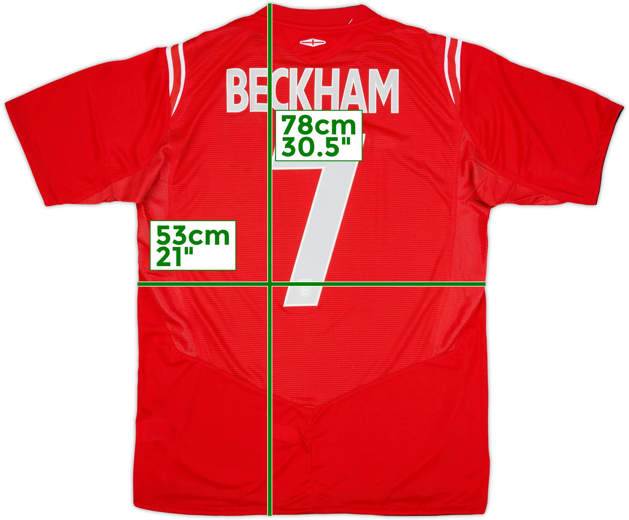 WEB限定カラー Shirt Away England 2004-06 Beckham (L) #7 ウェア