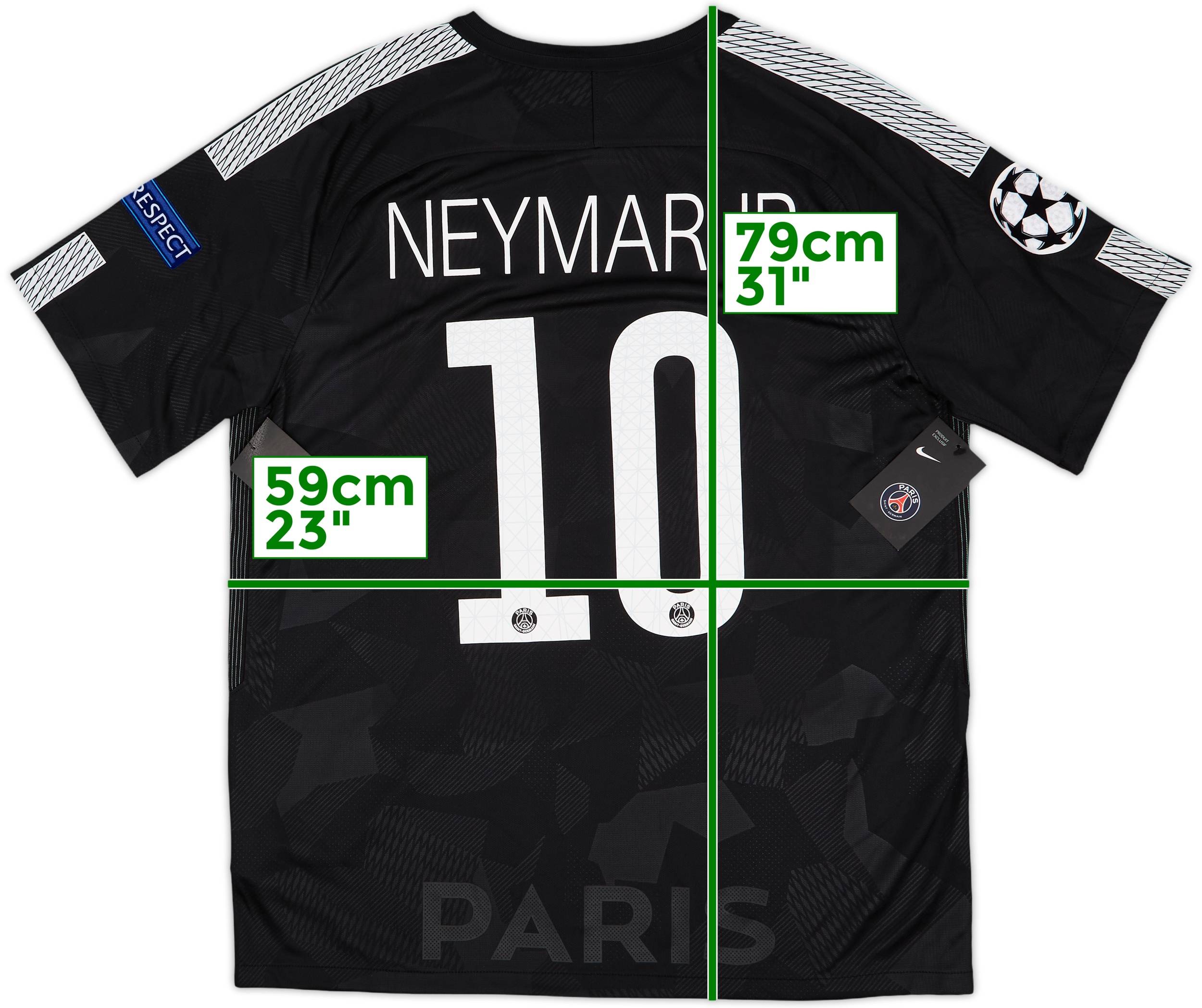 2017-18 Paris Saint-Germain Third Shirt Neymar Jr. #10 (XL)