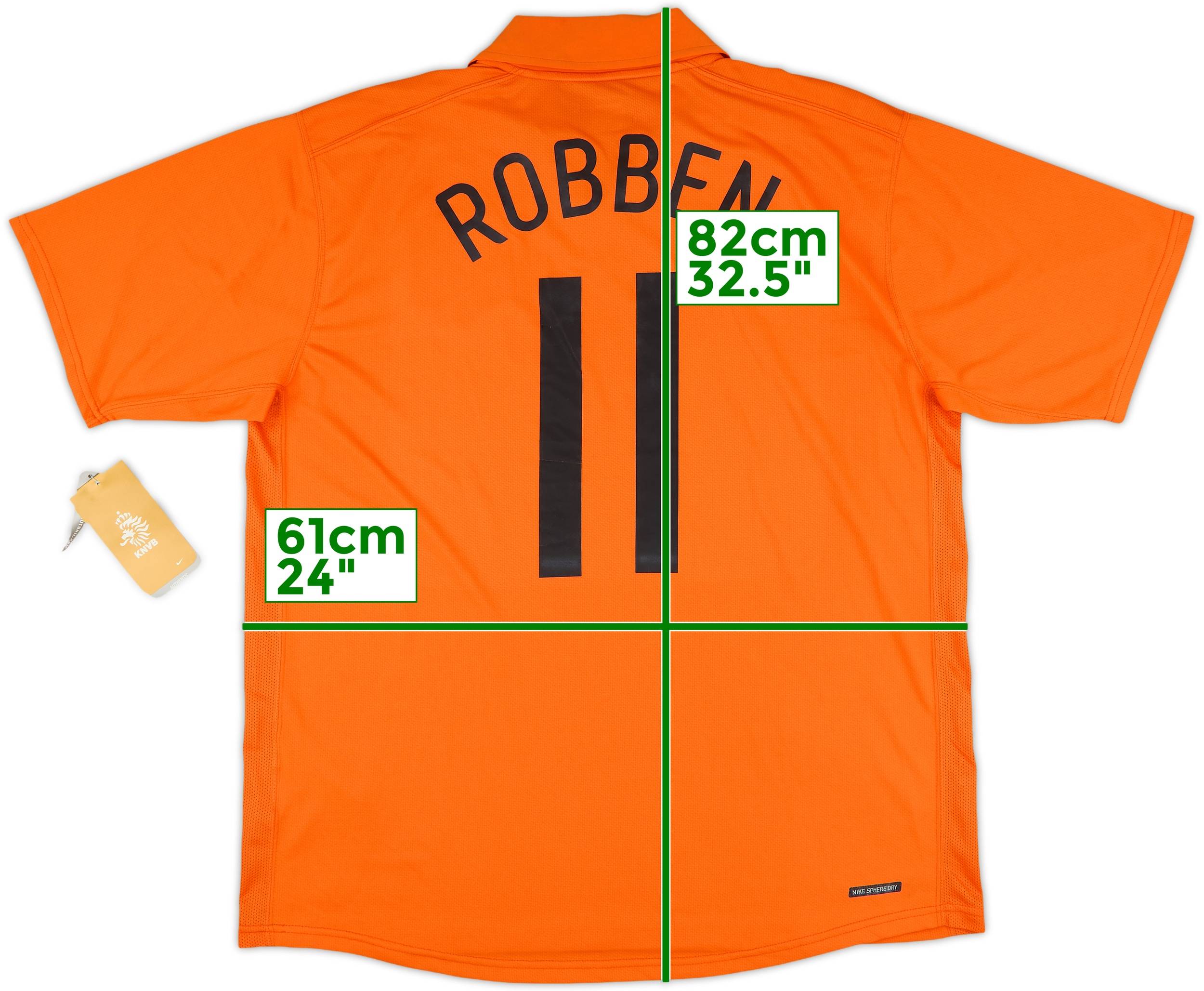 応援グッズ Netherlands No.11 ROBBEN 保障できる 2010-11 Netherlands Player Issue Home Shirt