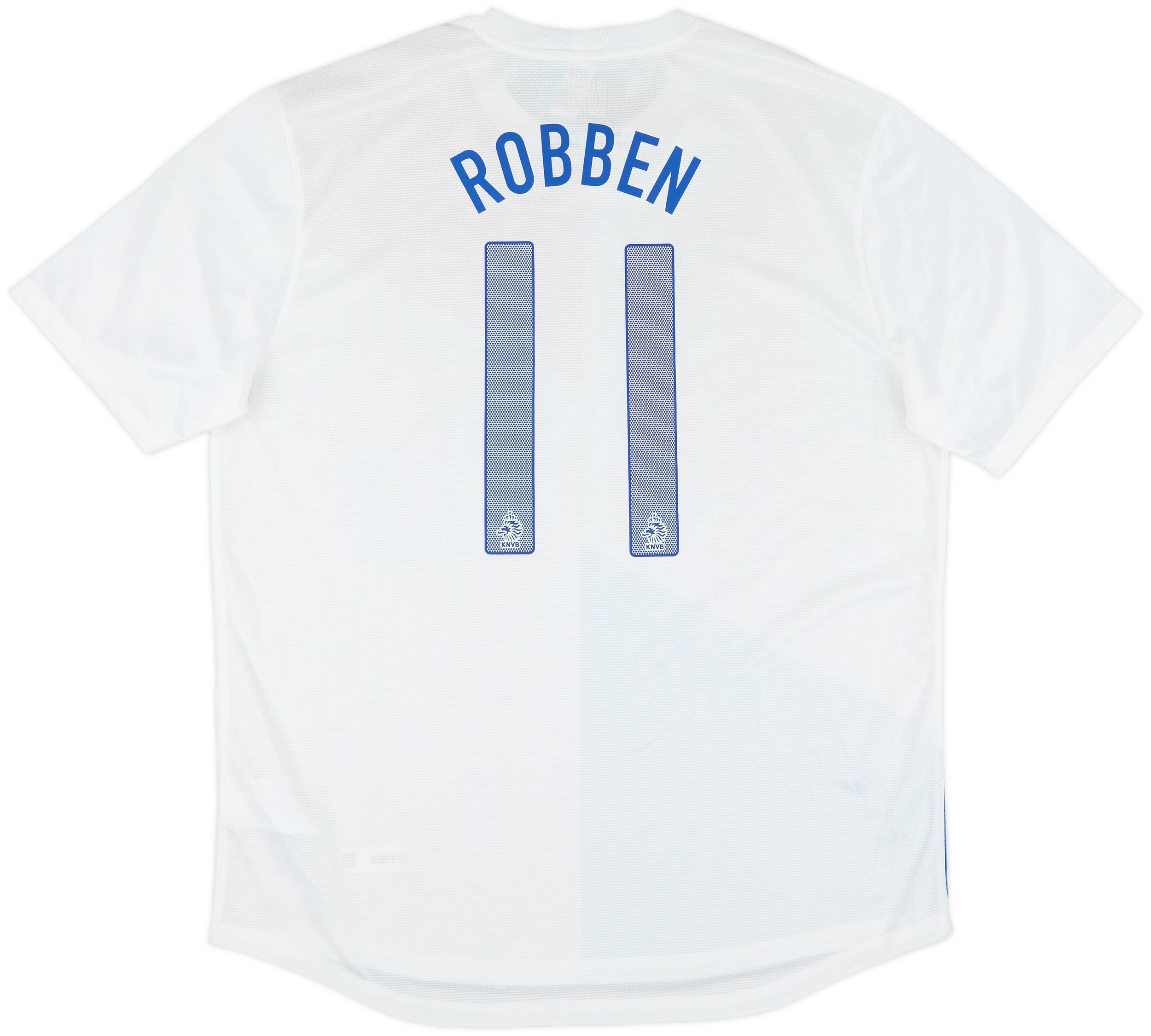 応援グッズ Netherlands No.11 ROBBEN 2008-10 Netherlands Home Shirt Robben #11 - 6/10 - (XXL)