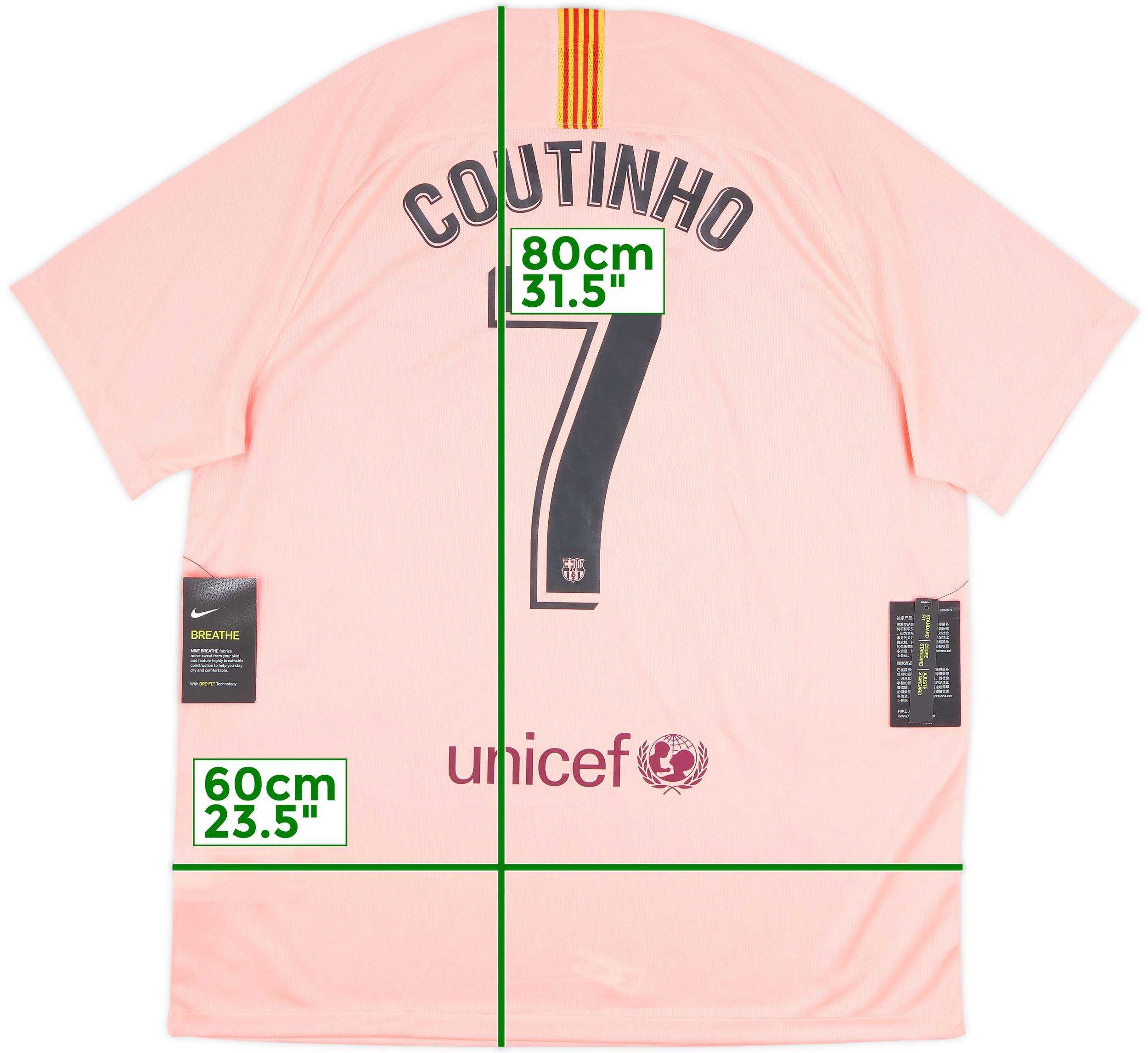2018-19 Barcelona Third Shirt Coutinho #7 (XL)
