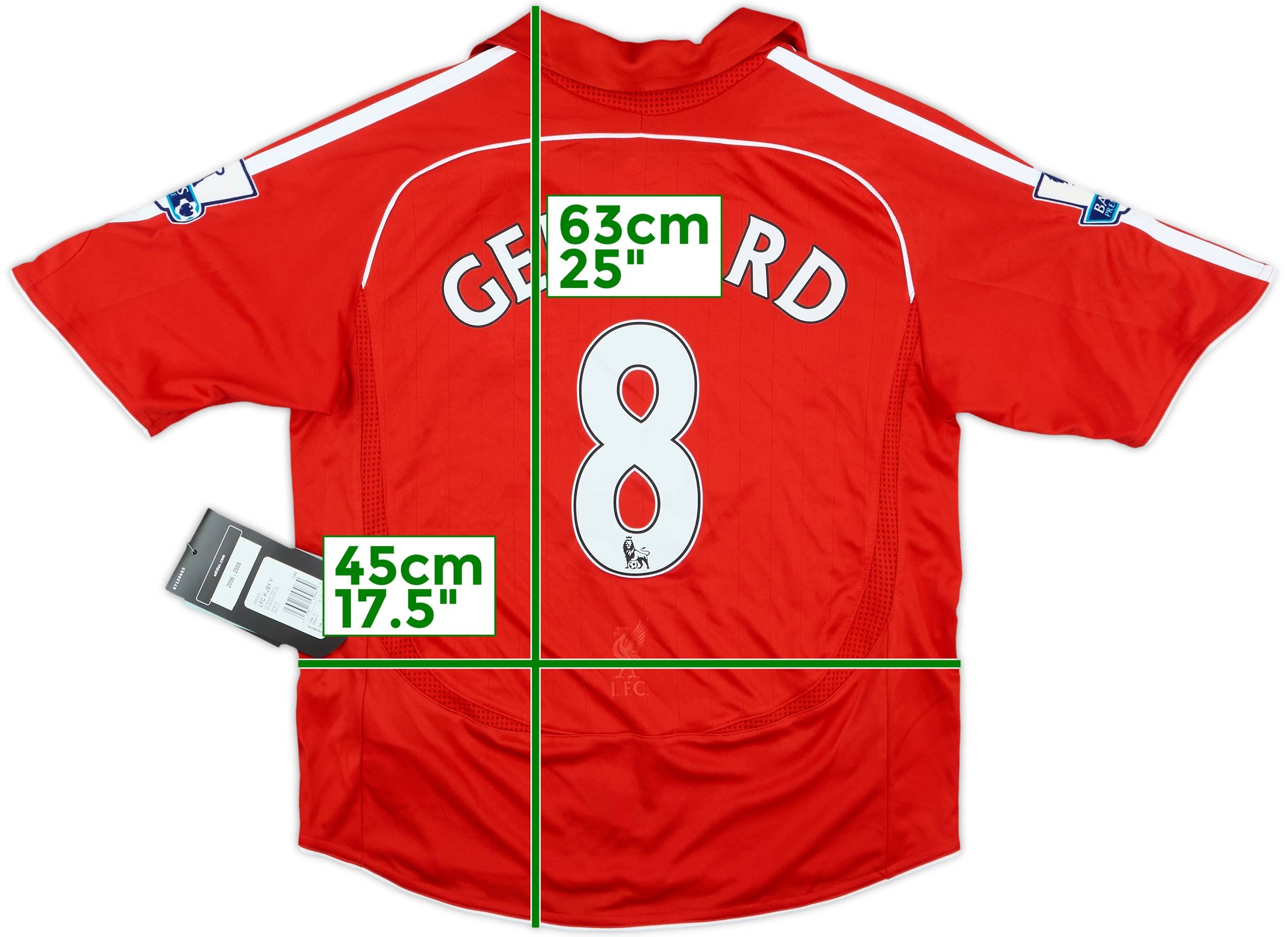 2006-08 Liverpool Home Shirt Gerrard #8 (S.Boys)