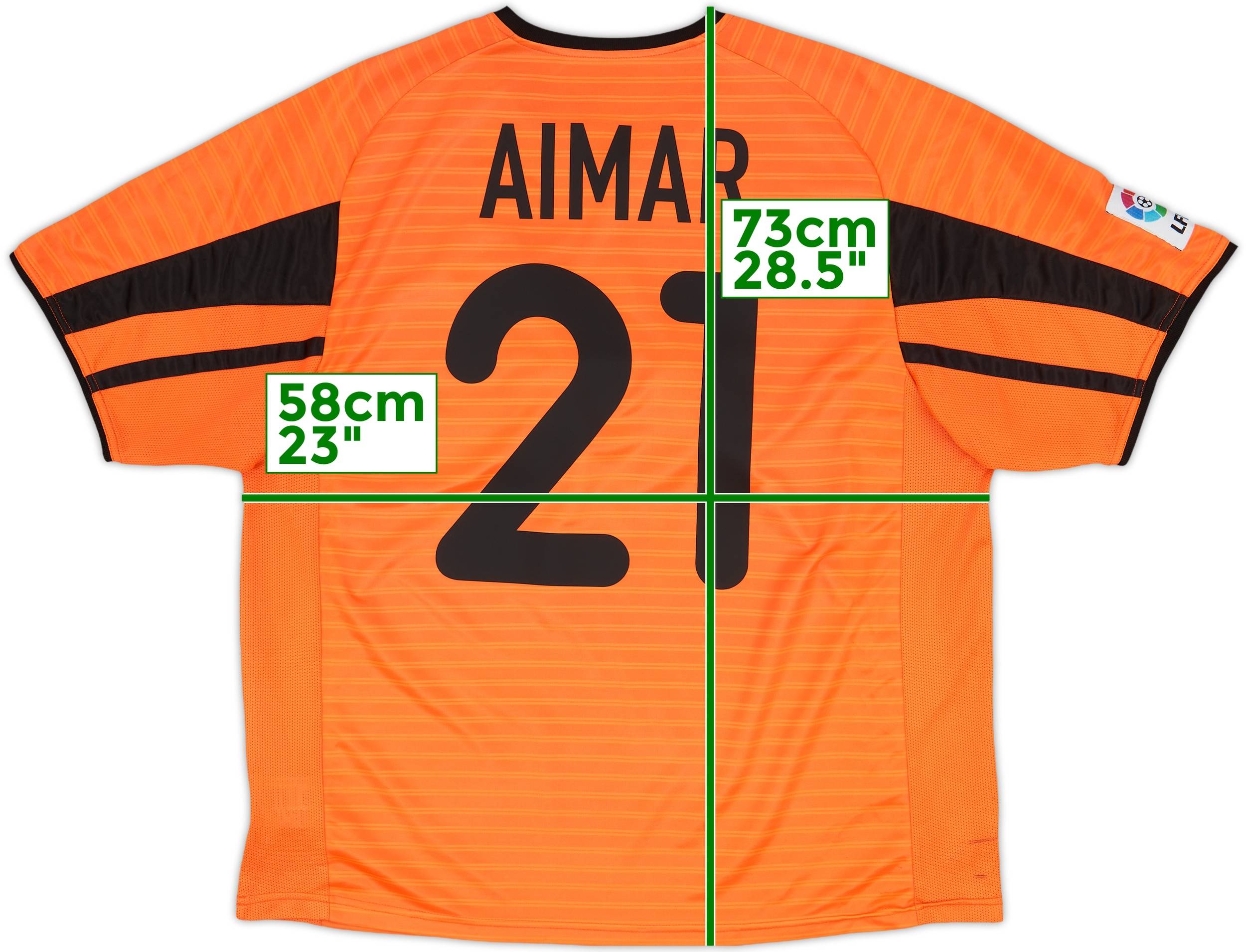 Valencia CF 2005 Away Jersey #21 Aimar XL Unisex Vintage