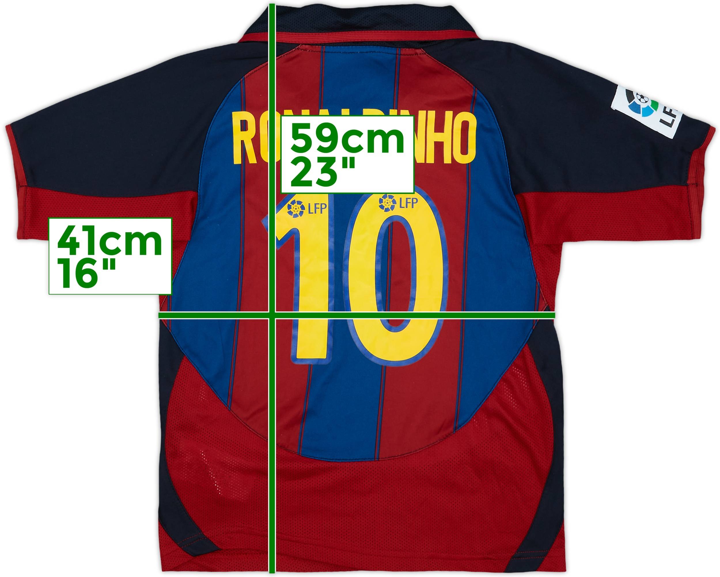 2003-04 Barcelona Home Shirt Ronaldinho #10 - 8/10 - (L)