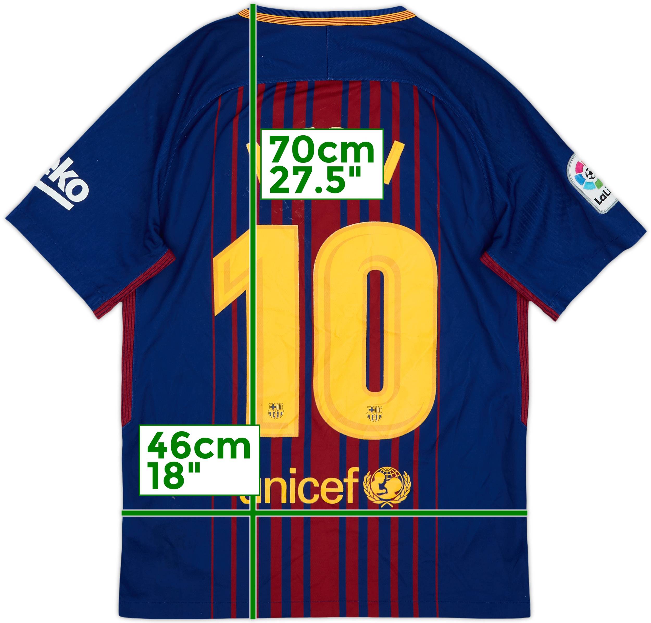 2017-18 Barcelona Home Shirt Messi #10 - 5/10 - (S)