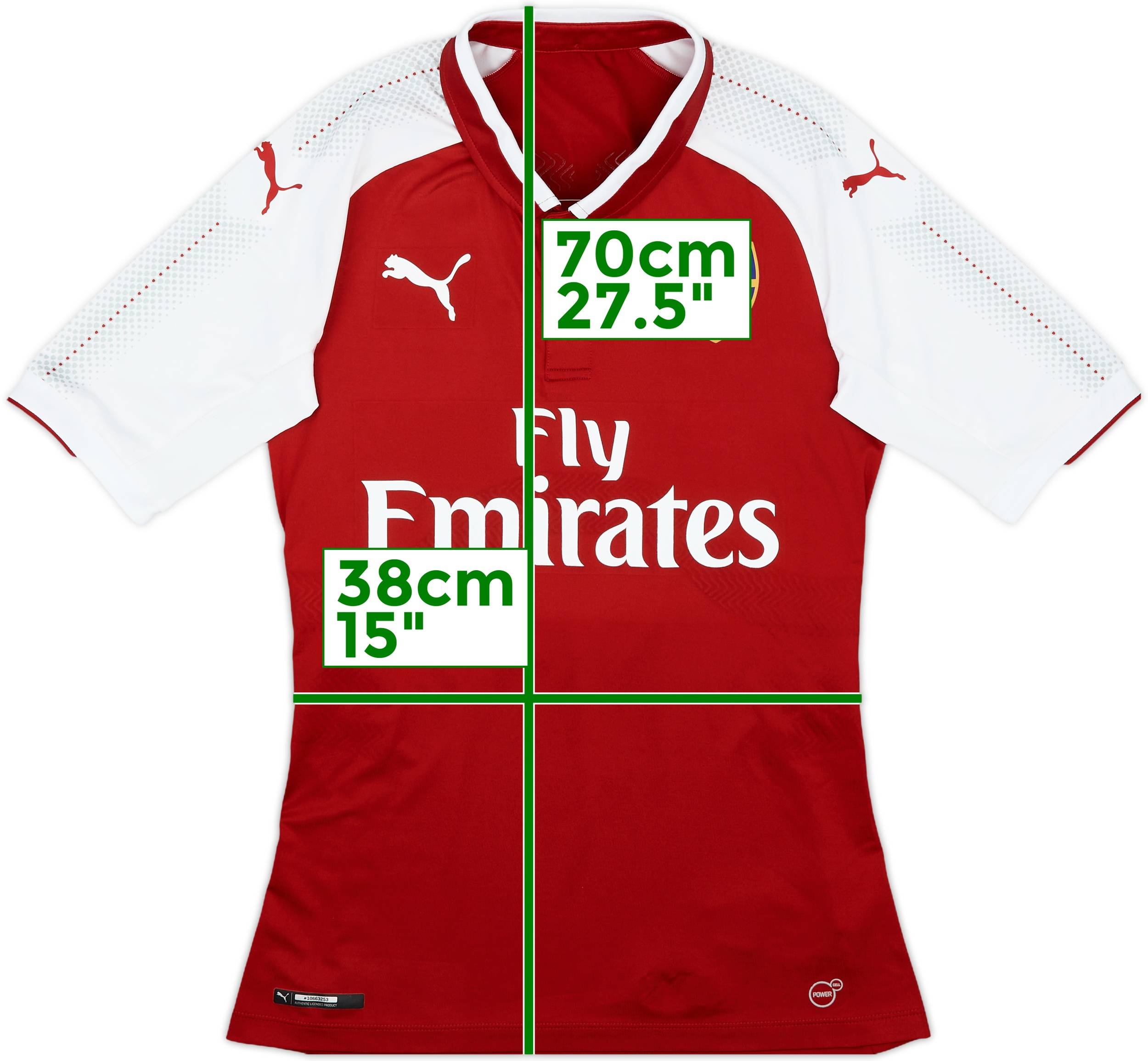 2017-18 Arsenal Player Issue (ACTV Fit) Home Shirt Ramsey #8