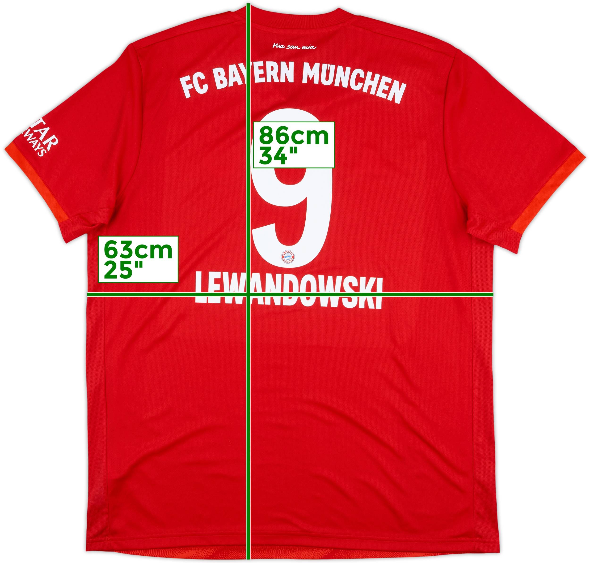 2019/20 Bayern Munich Home Jersey #9 Lewandowski 3XL Adidas