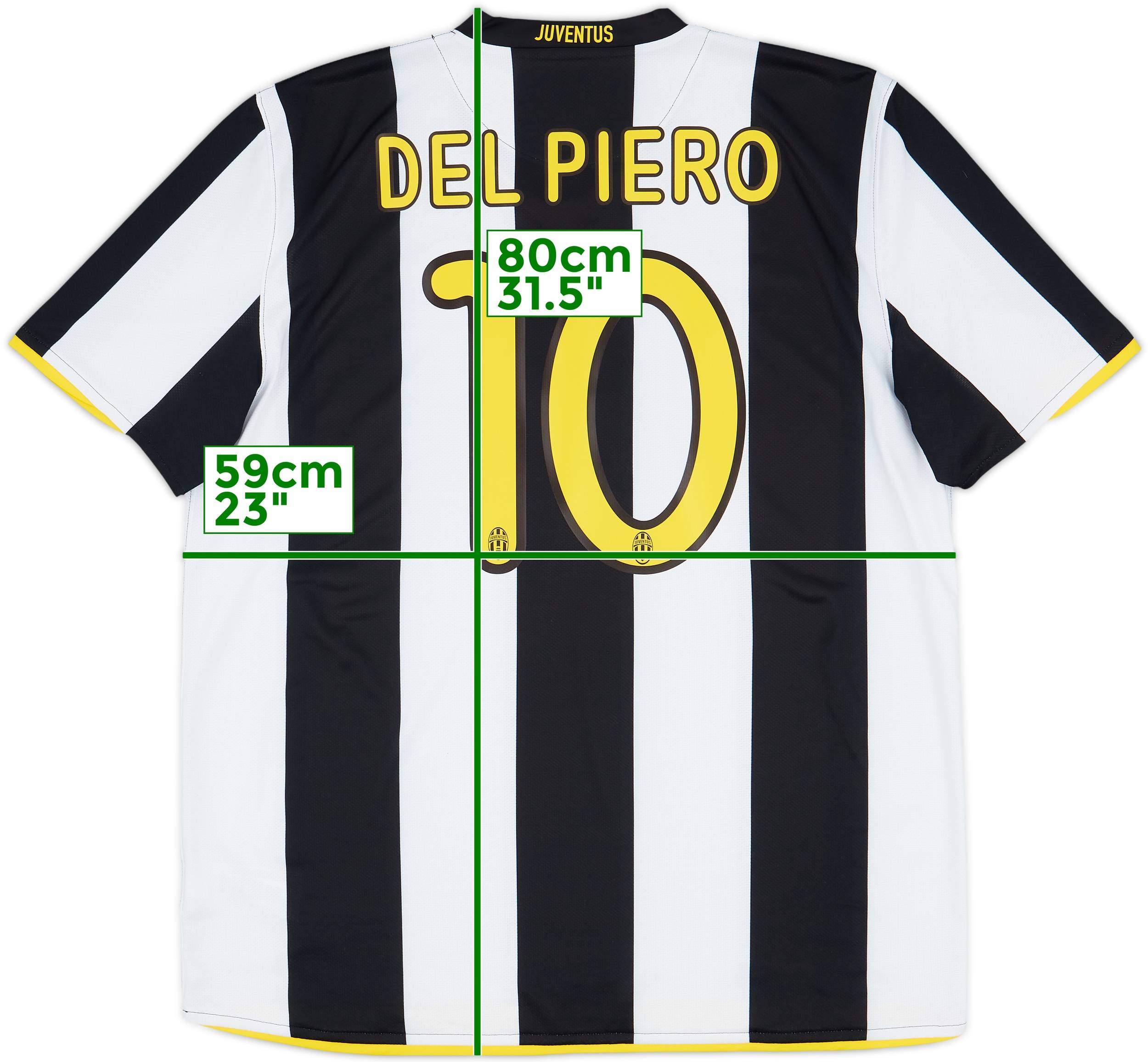 2008-09 Juventus Home Shirt Del Piero #10 - 9/10 - (XL)