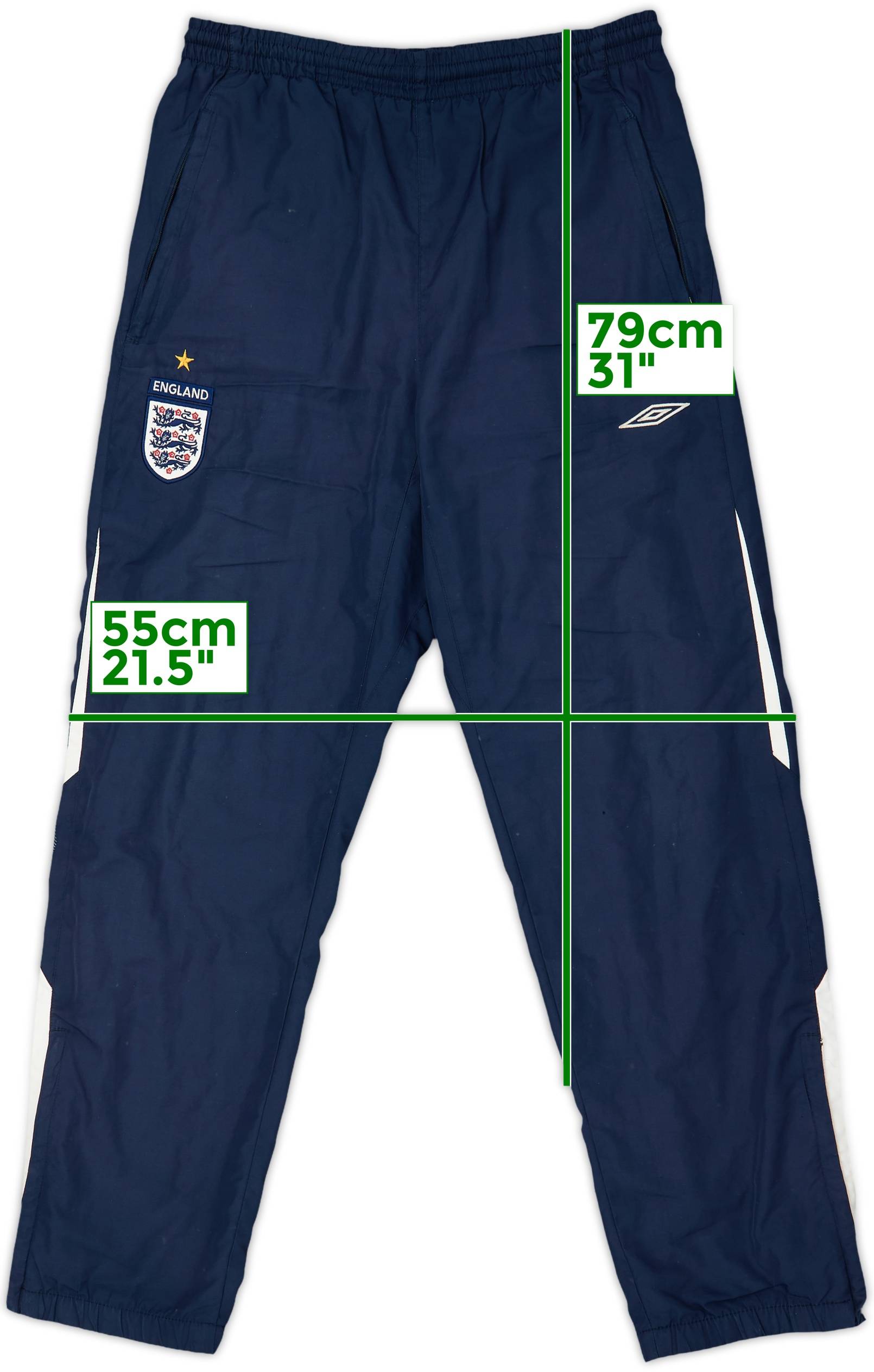 2007-09 England Umbro Track Pants/Bottoms - 5/10 - (M)