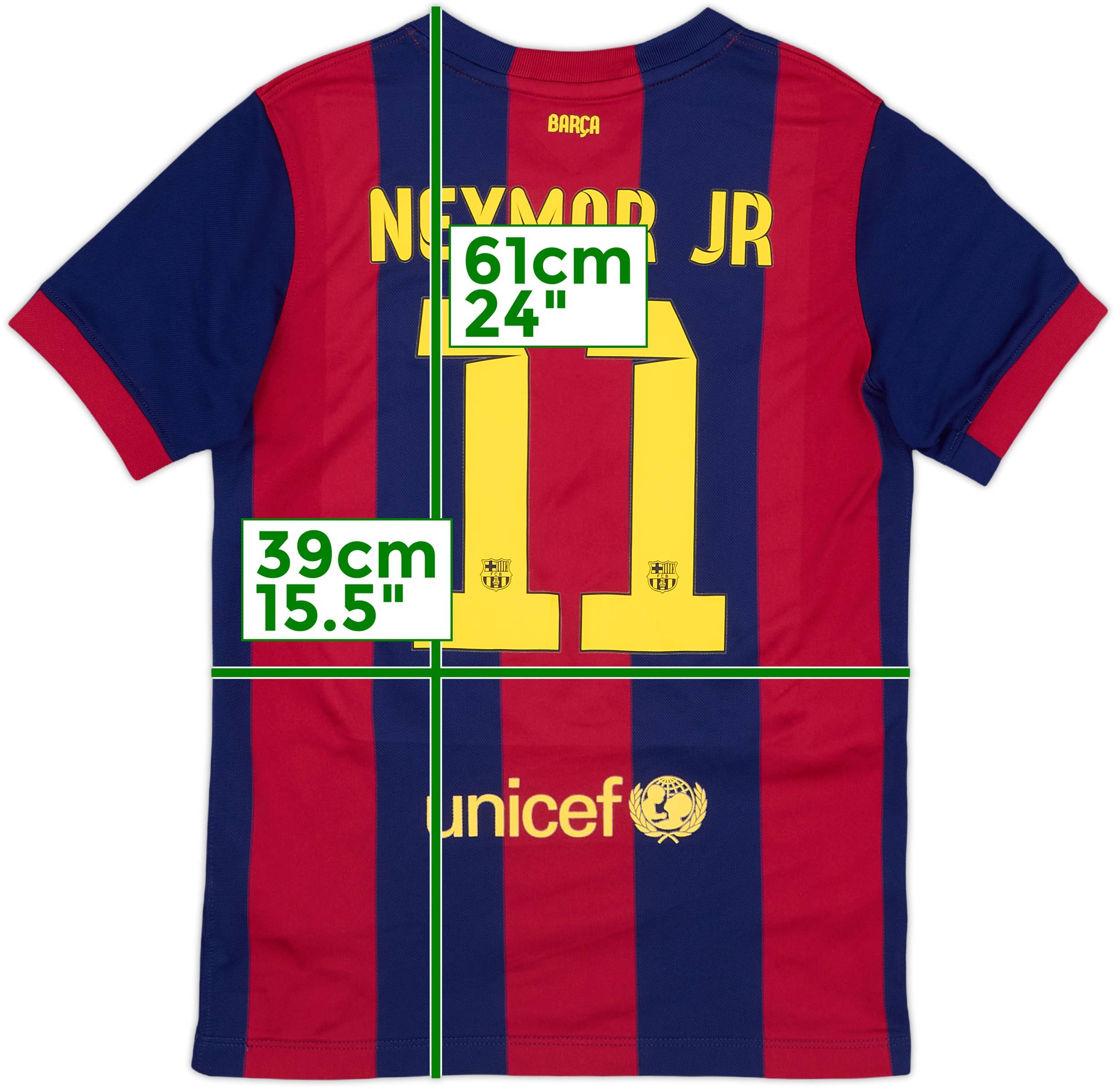 Neymar Jr Signed FC Barcelona Home Soccer Jersey #11 with