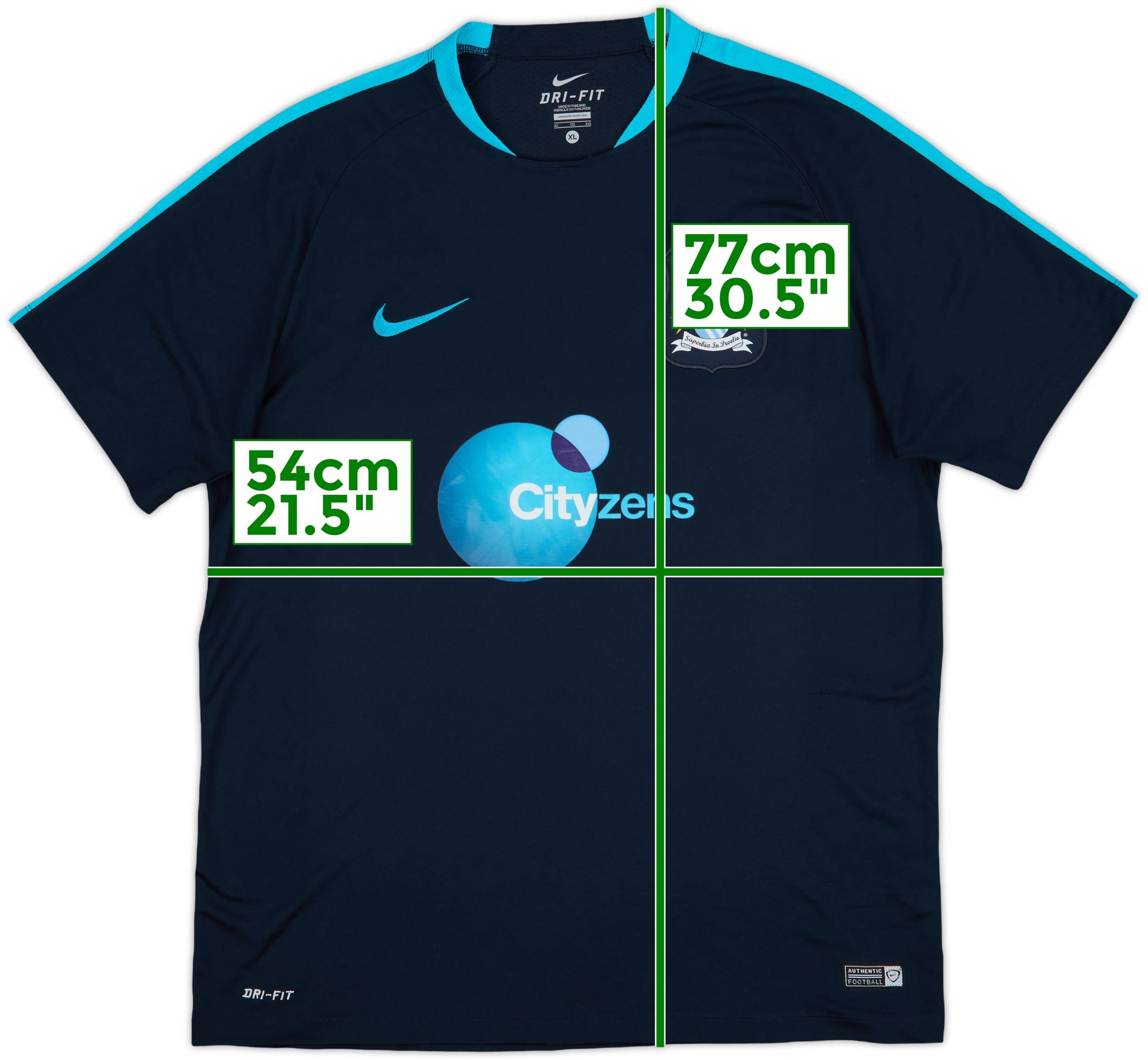 2015-16 Manchester City Nike Training Shirt - 8/10 - (XL)