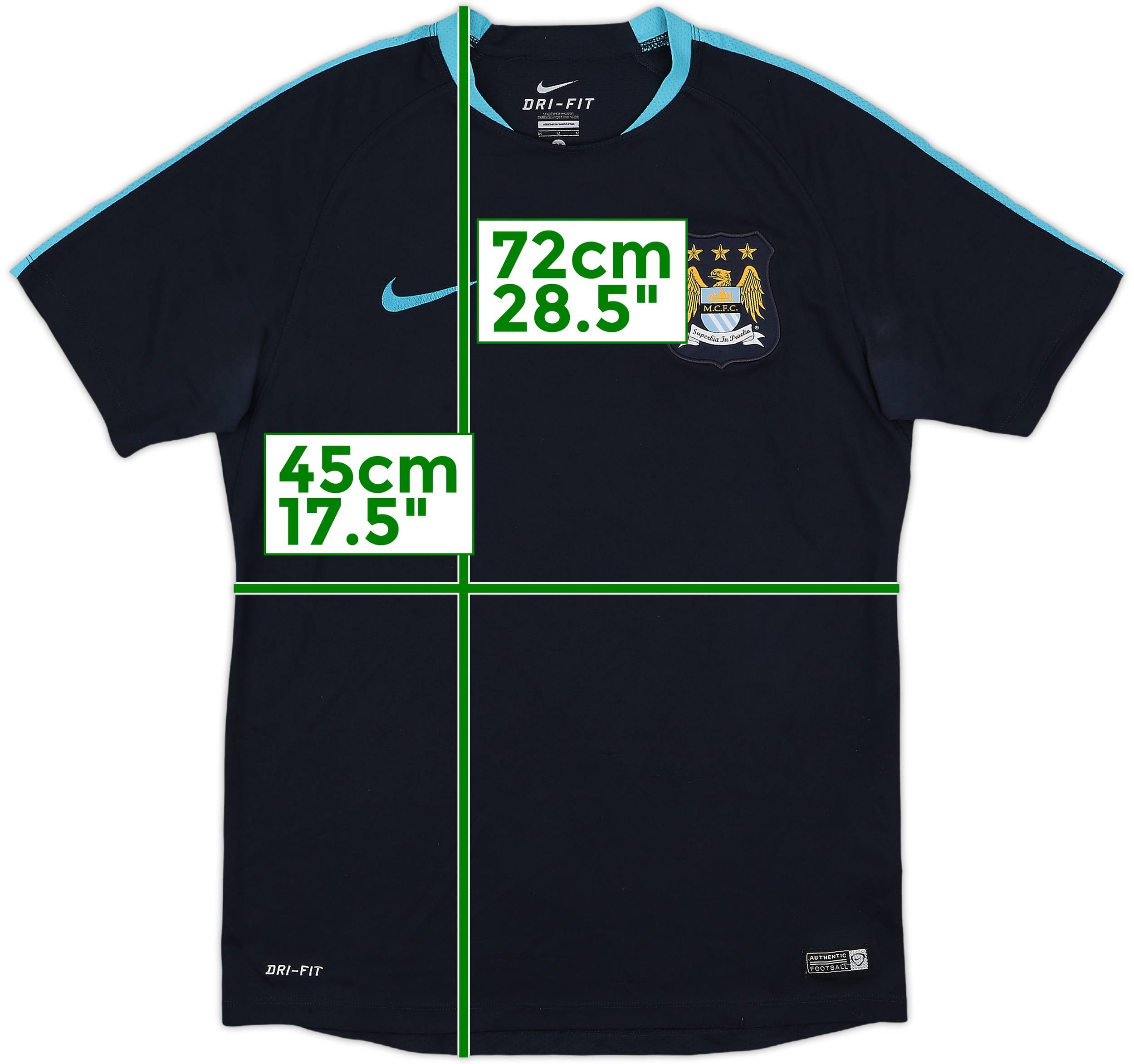 2015-16 Manchester City Nike Training Shirt - 8/10 - (M)