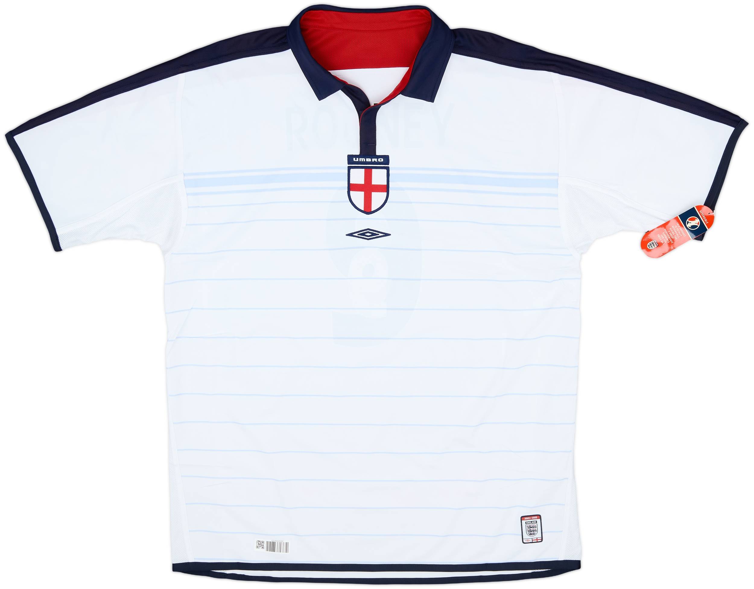 Umbro England Rooney 9 シャツ England National Football Team Wayne Rooney #9 Soccer Jersey