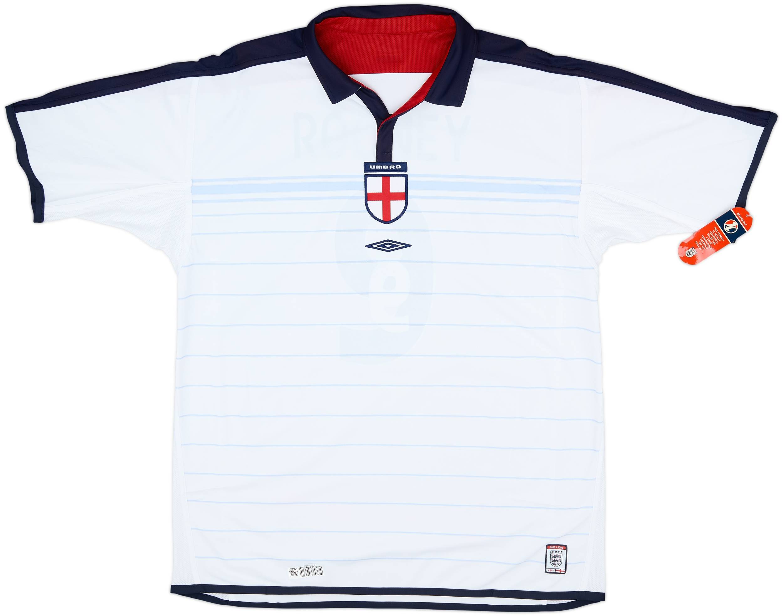 2003-05 England Home Shirt Rooney #9 (XL)