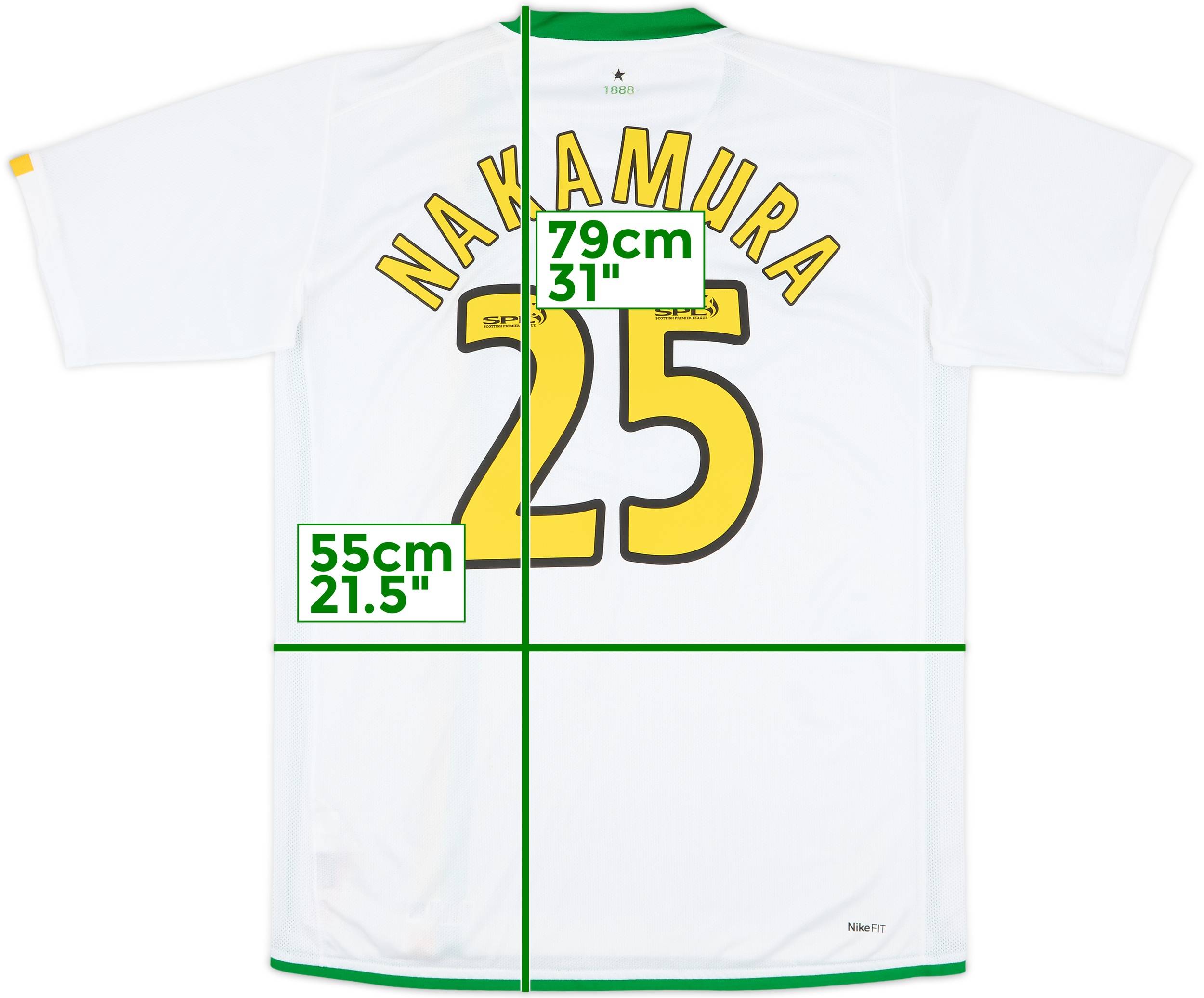 2006-08 Celtic European Shirt Nakamura #25 - 8/10 - (L)