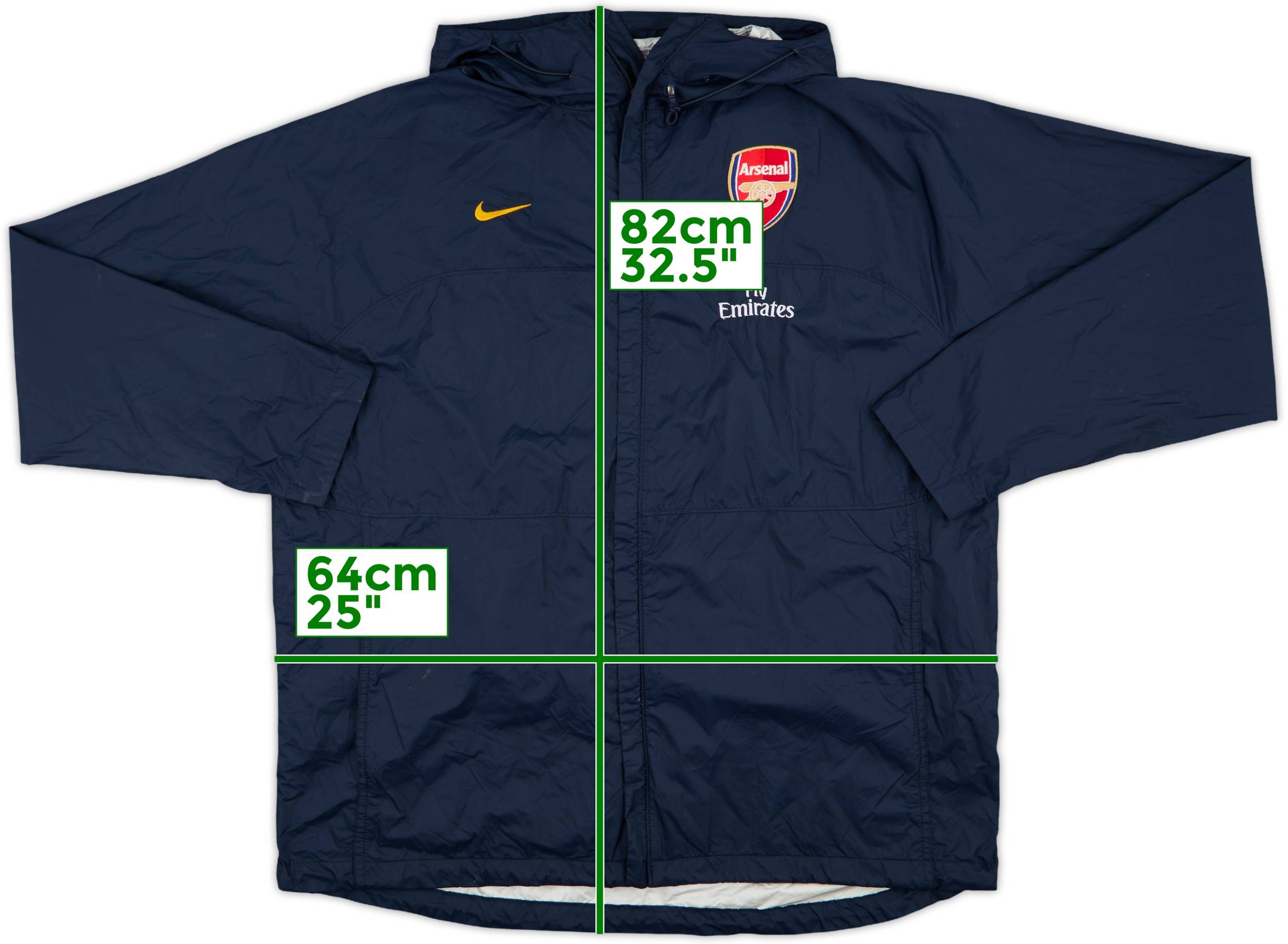 ウェア Nike Arsenal 2008-09 Arsenal Nike Hooded Rain Coat - 7/10 - (XL)