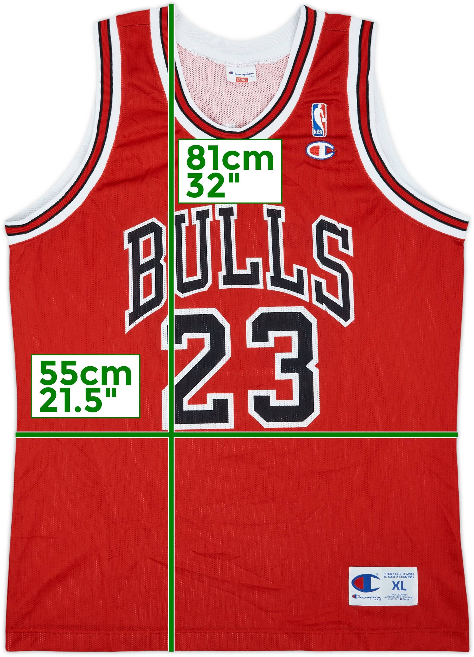1991-98 Chicago Bulls Jordan #23 Champion Away Jersey - 8/10