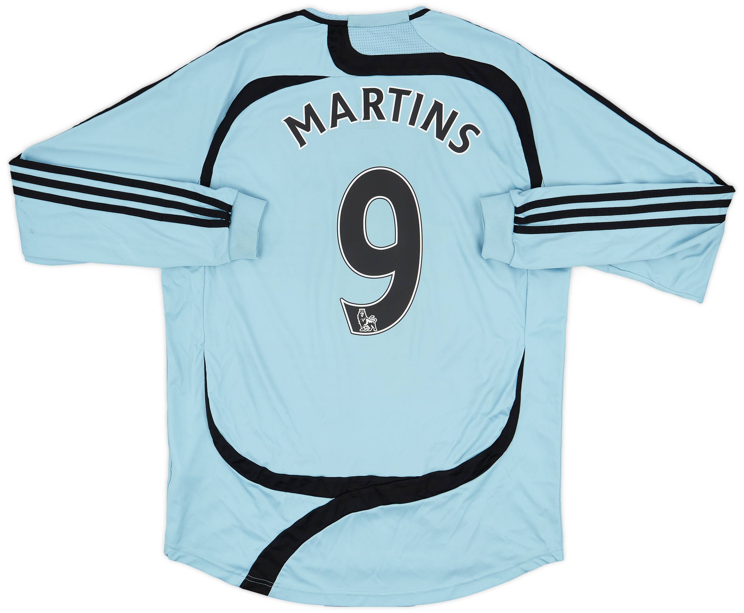 注目 2007-08 Newcastle Away L/S Shirt Martins #9 - 7/10 - (L) ウェア