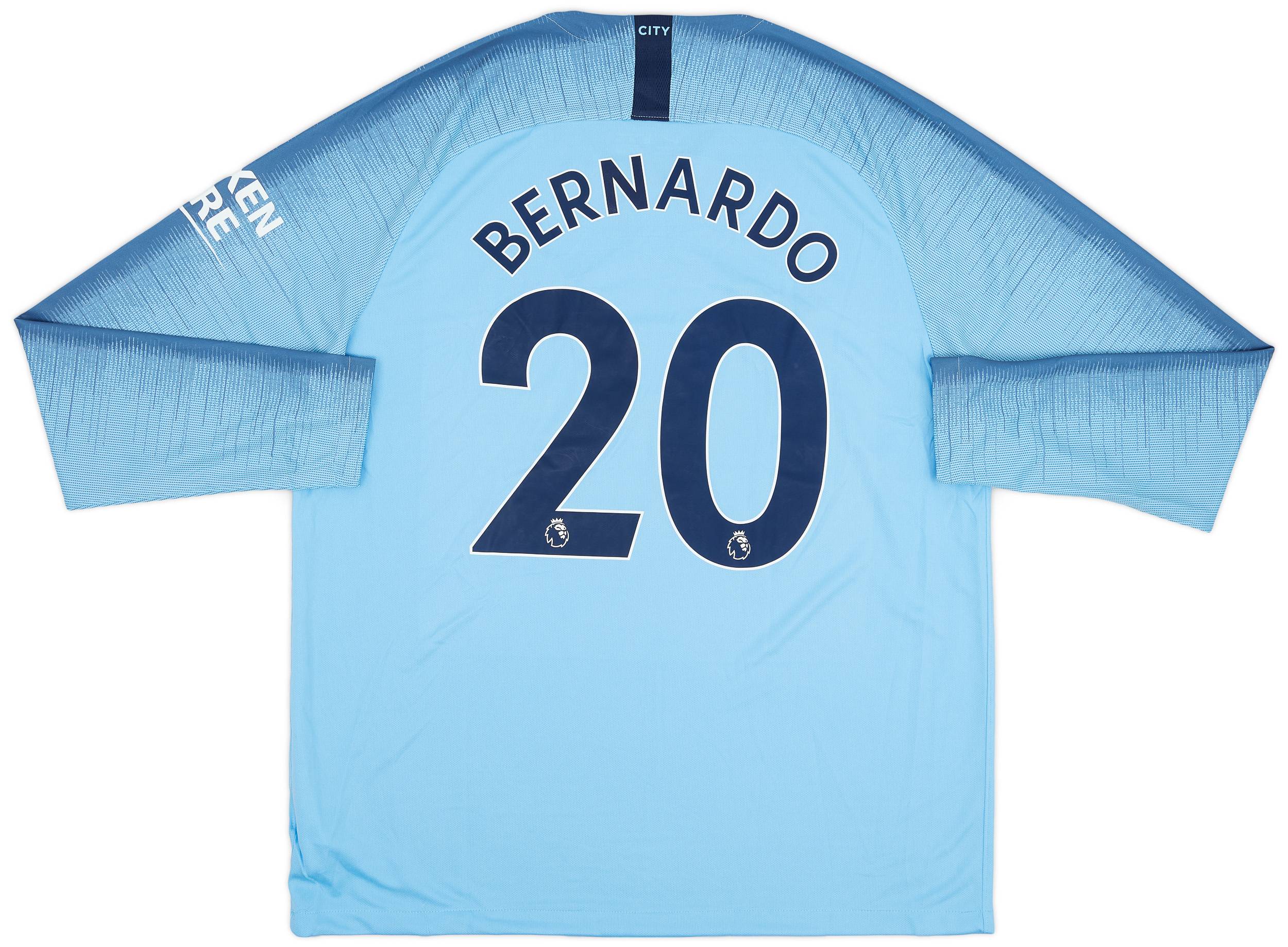 2018-19 Manchester City Home L/S Shirt Bernardo #20 (XL)