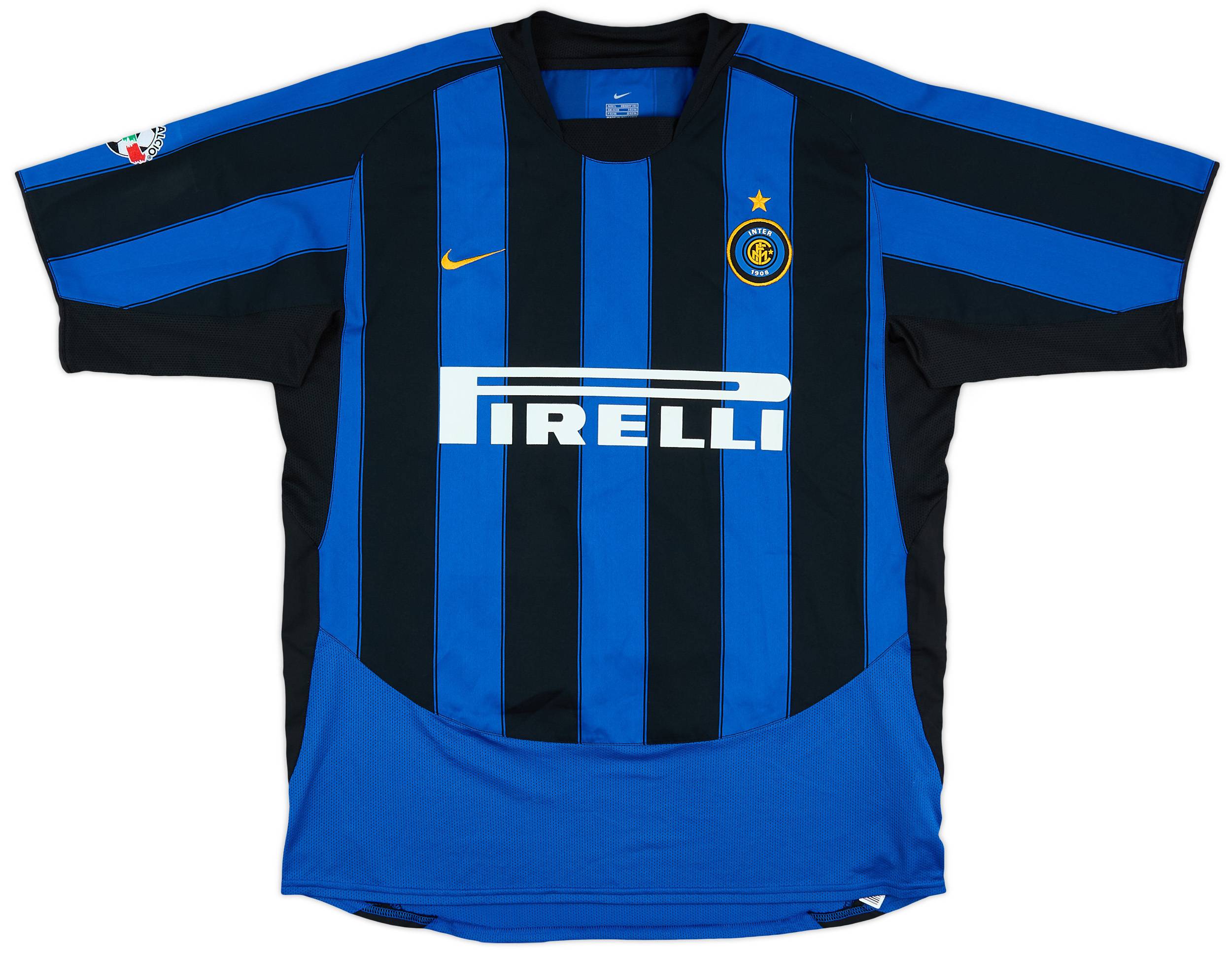 インテル・ミラノ F.Cannavaro 17 シャツ 2003-04 Inter Milan Home Shirt F. Cannavaro #17 - 10/10 - (L)