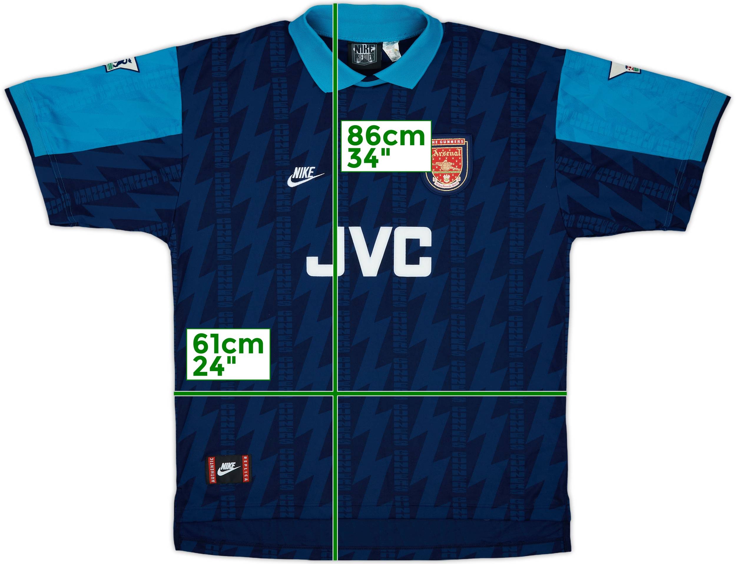 1994-95 Arsenal Away Shirt Bould #12 - 10/10 - (XXL)