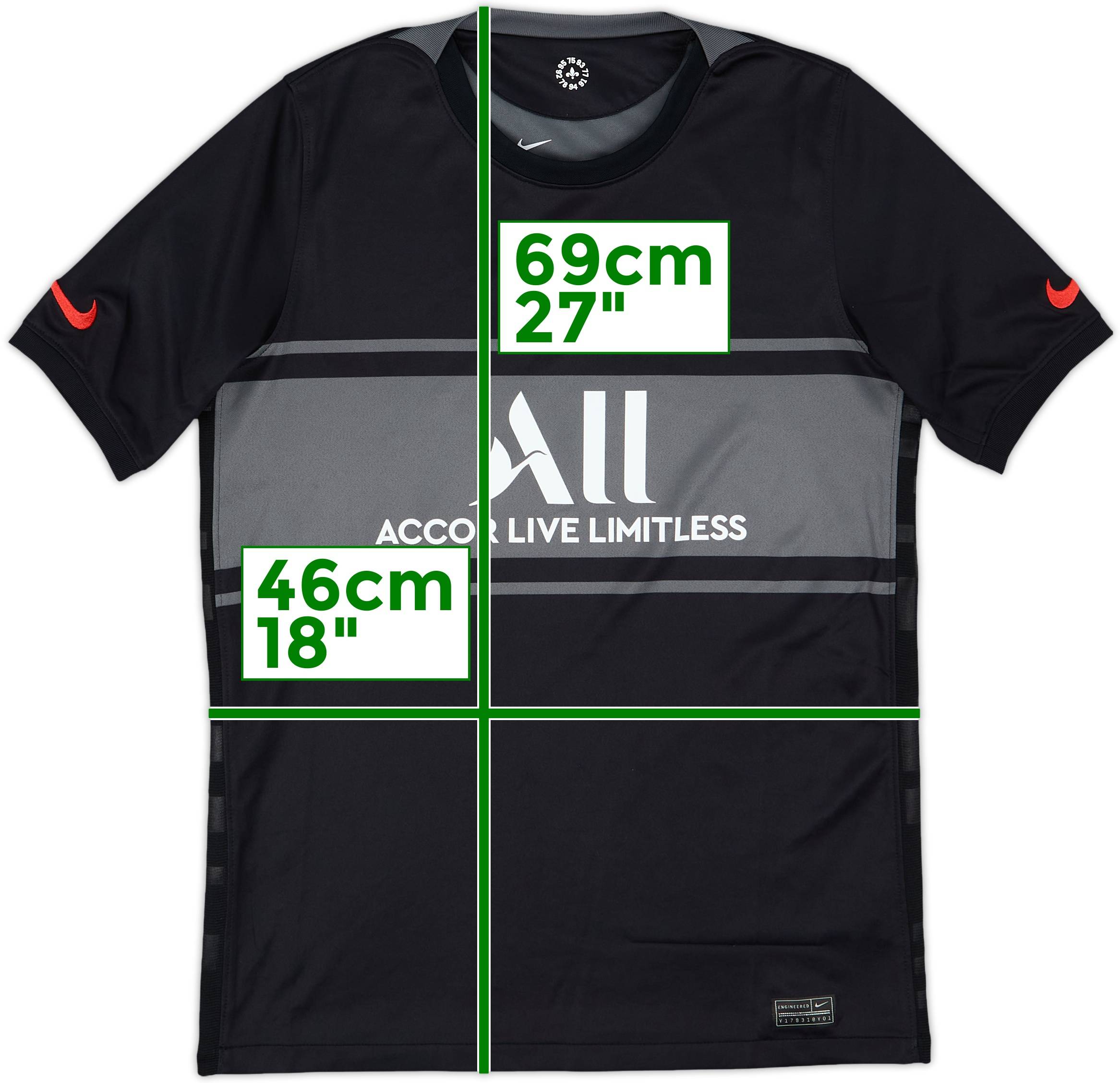 2021-22 Paris Saint-Germain Third Shirt - 8/10 - (XL.Boys)