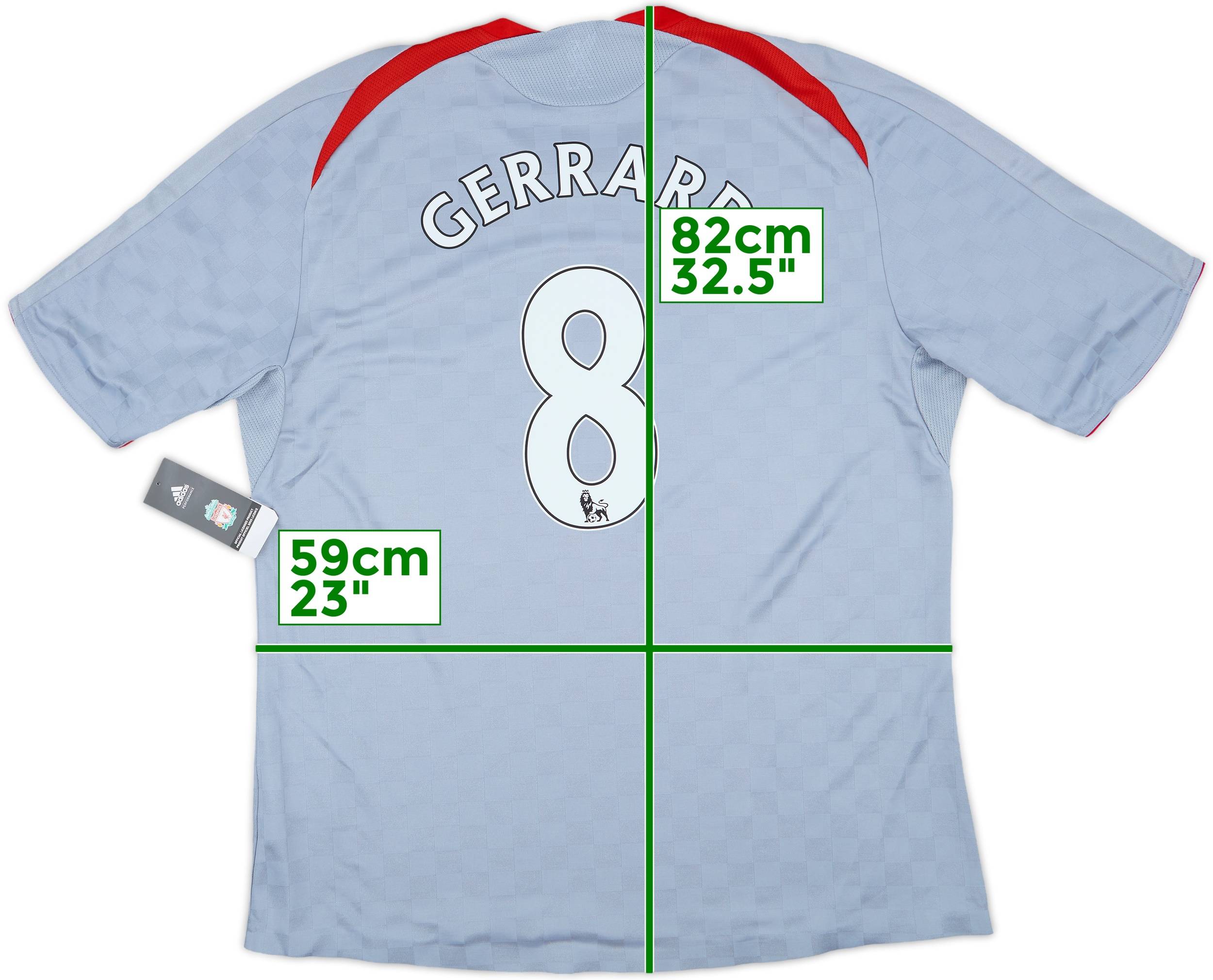 リバプール GERRARD 8番 アウェイ　09 2008-09 Liverpool Player Issue Away Shirt Gerrard #8 (XXL)