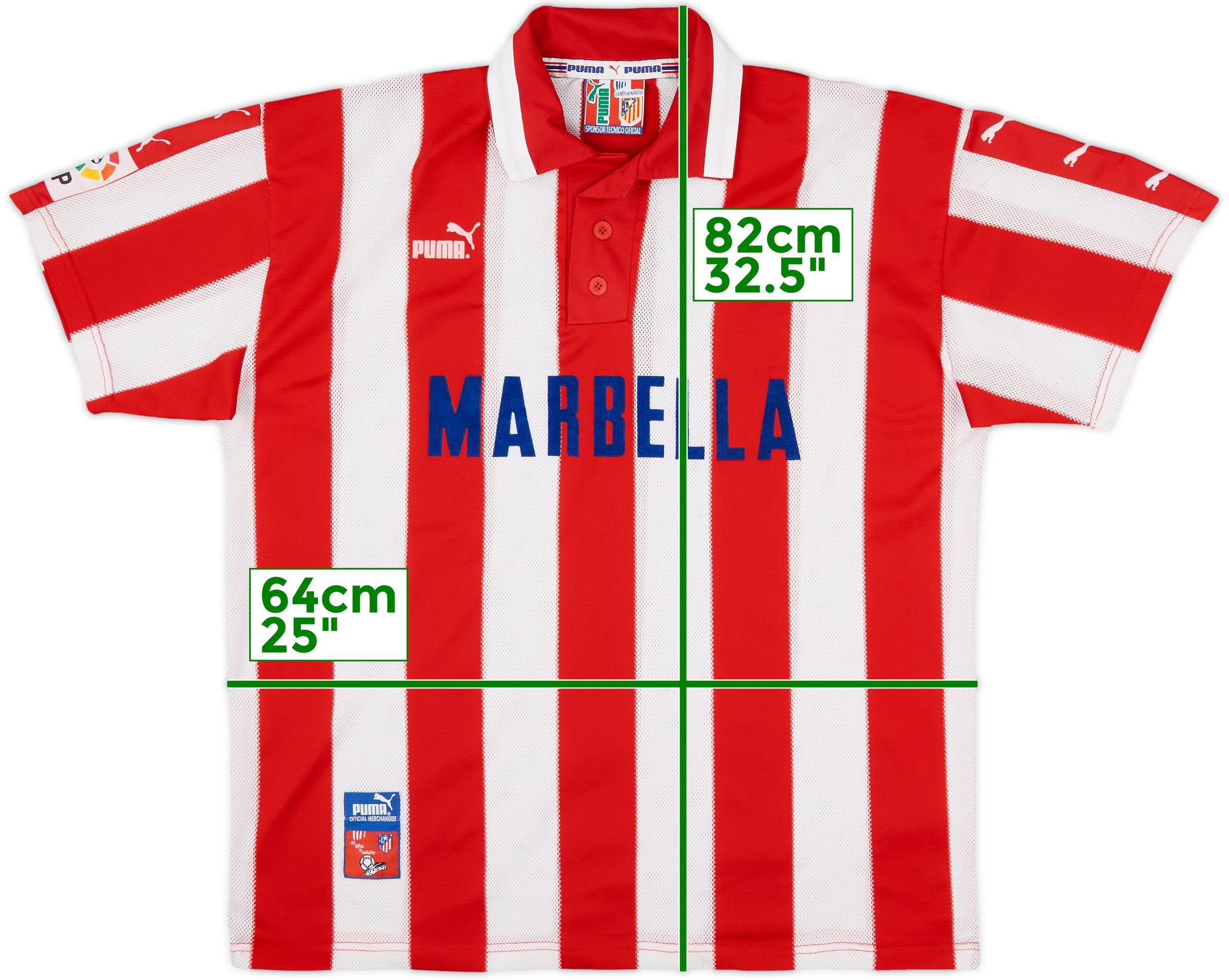 1997-98 Atletico Madrid Home Shirt - 8/10 - (XL)