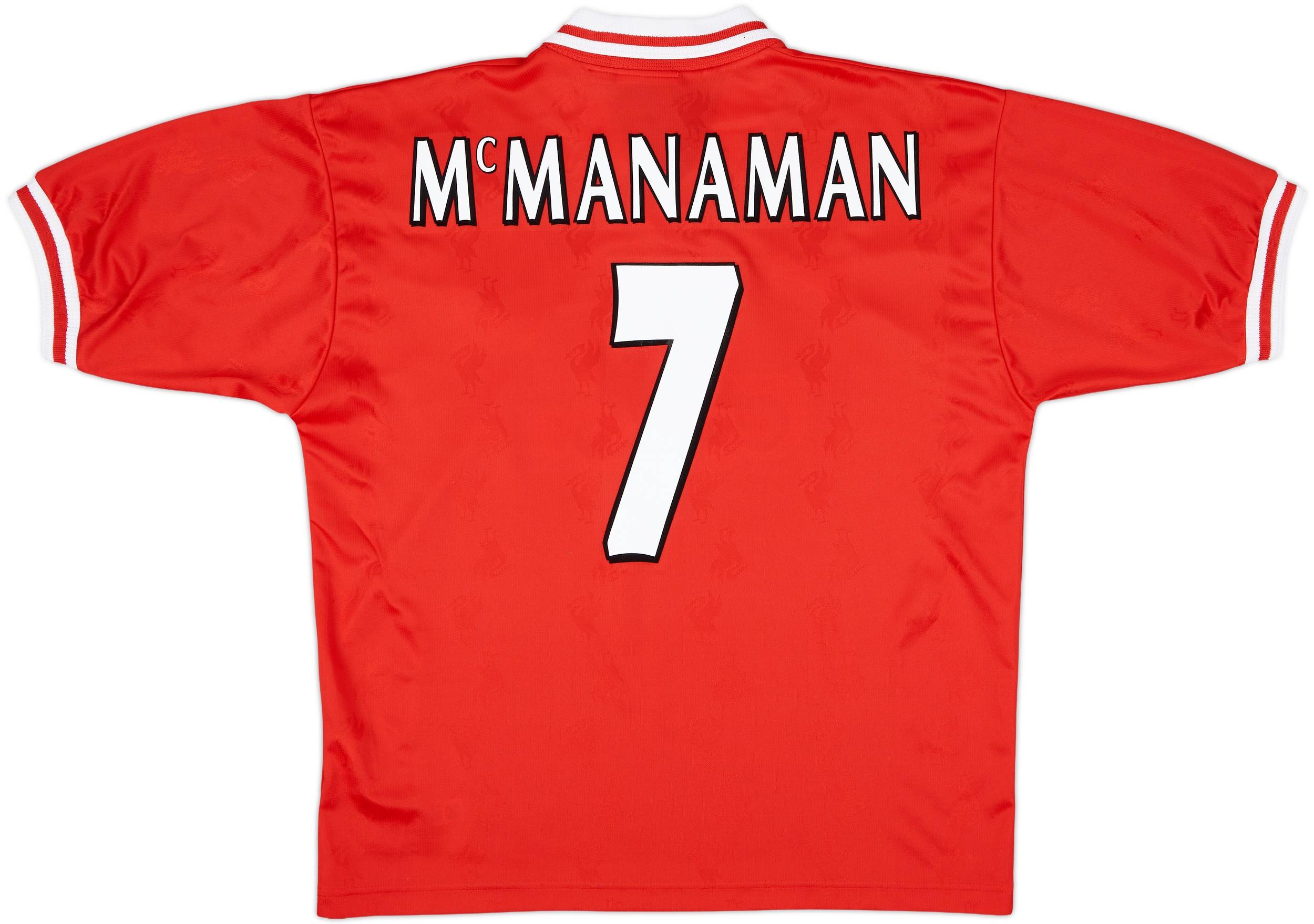 1996-98 Liverpool Home Shirt McManaman #7 - 8/10 - (L)