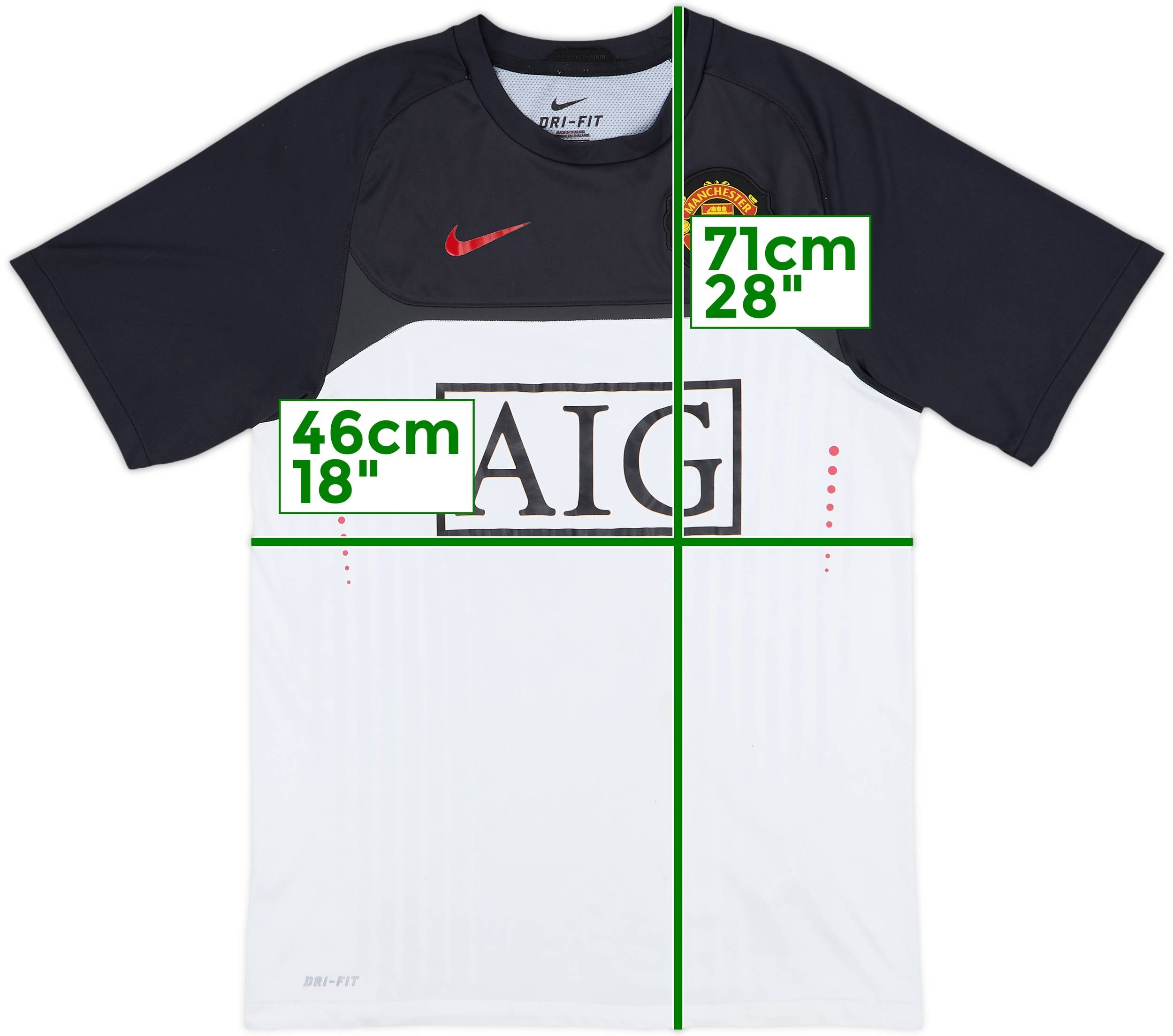 2008-09 Manchester United Nike Training Shirt - 9/10 - (XL.Boys)