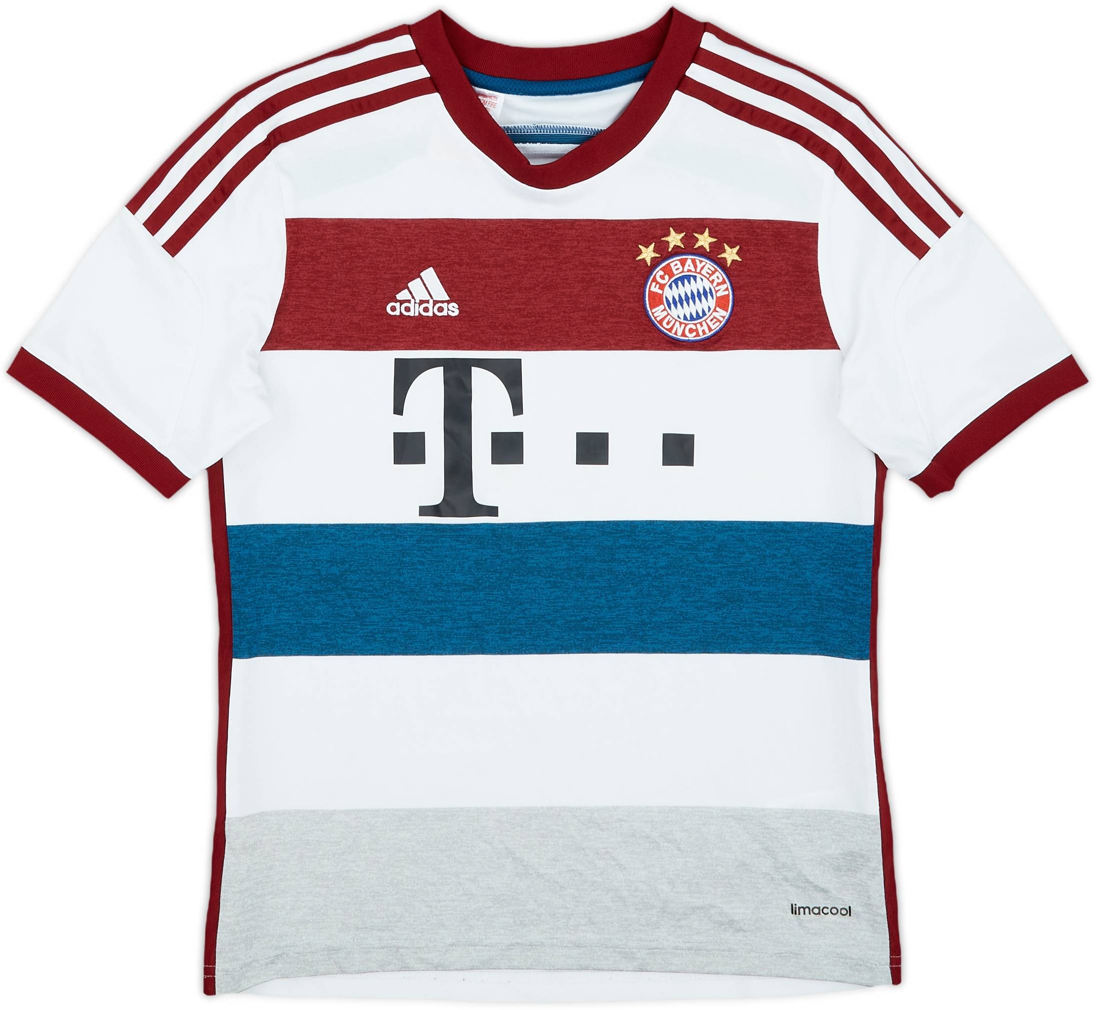 14/15 adidas × BAYERN Away Game Shirts 2014-15 Bayern Munich Away Shirt - 7/10 - (M.Boys)