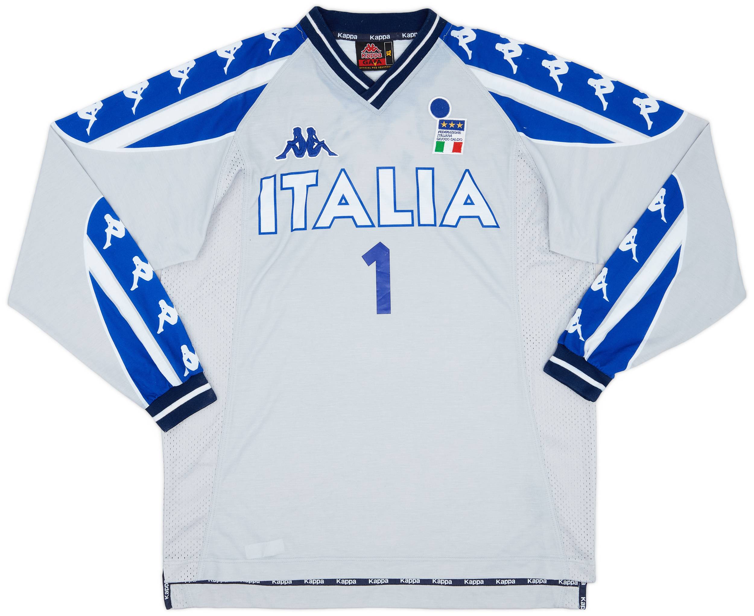 使い勝手の良い 2000-01 Italy 7 - #1 Shirt L/S Training Issue Player Kappa ウェア