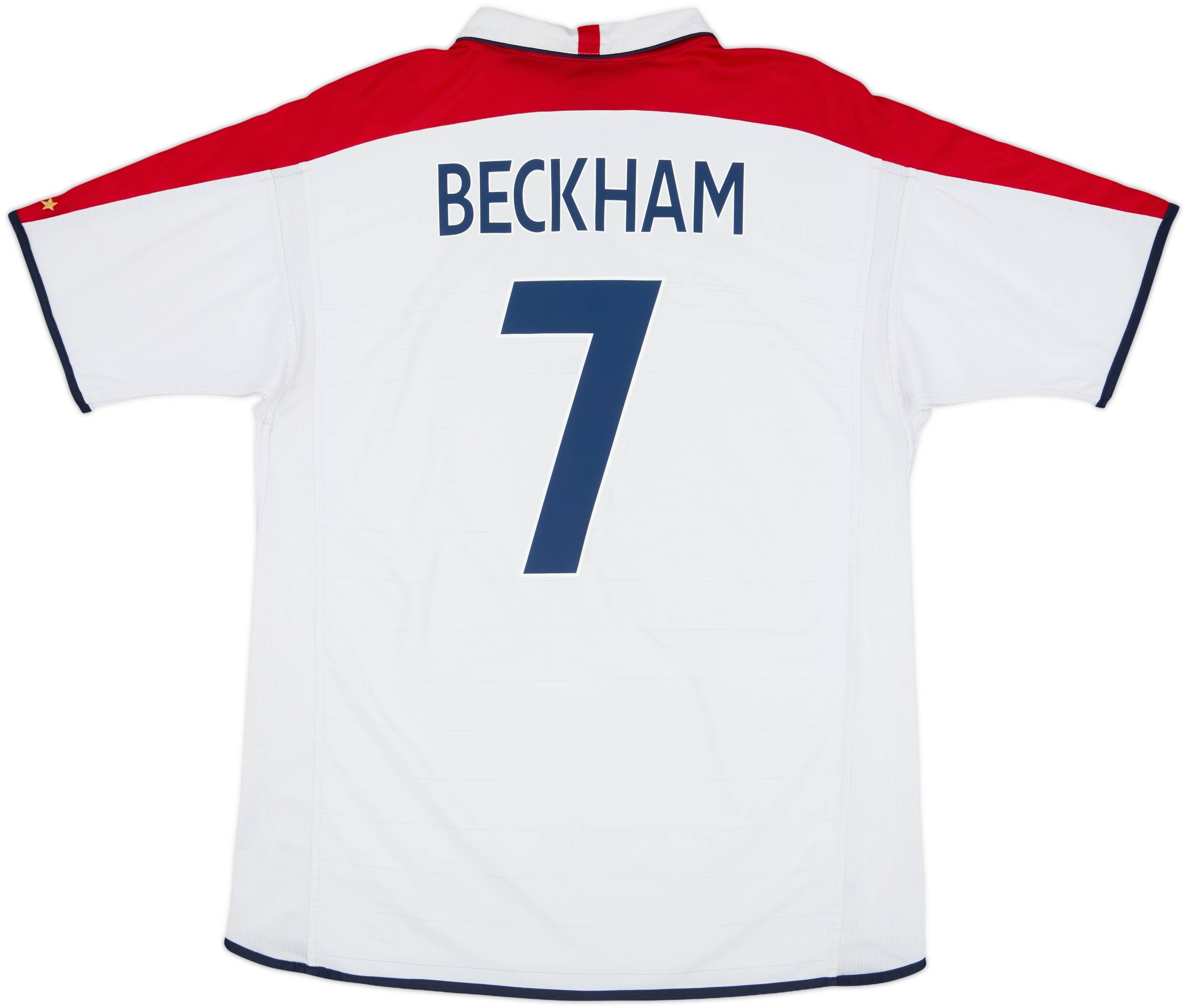 2003-05 England Home Shirt Beckham #7 - 6/10 - (XL)