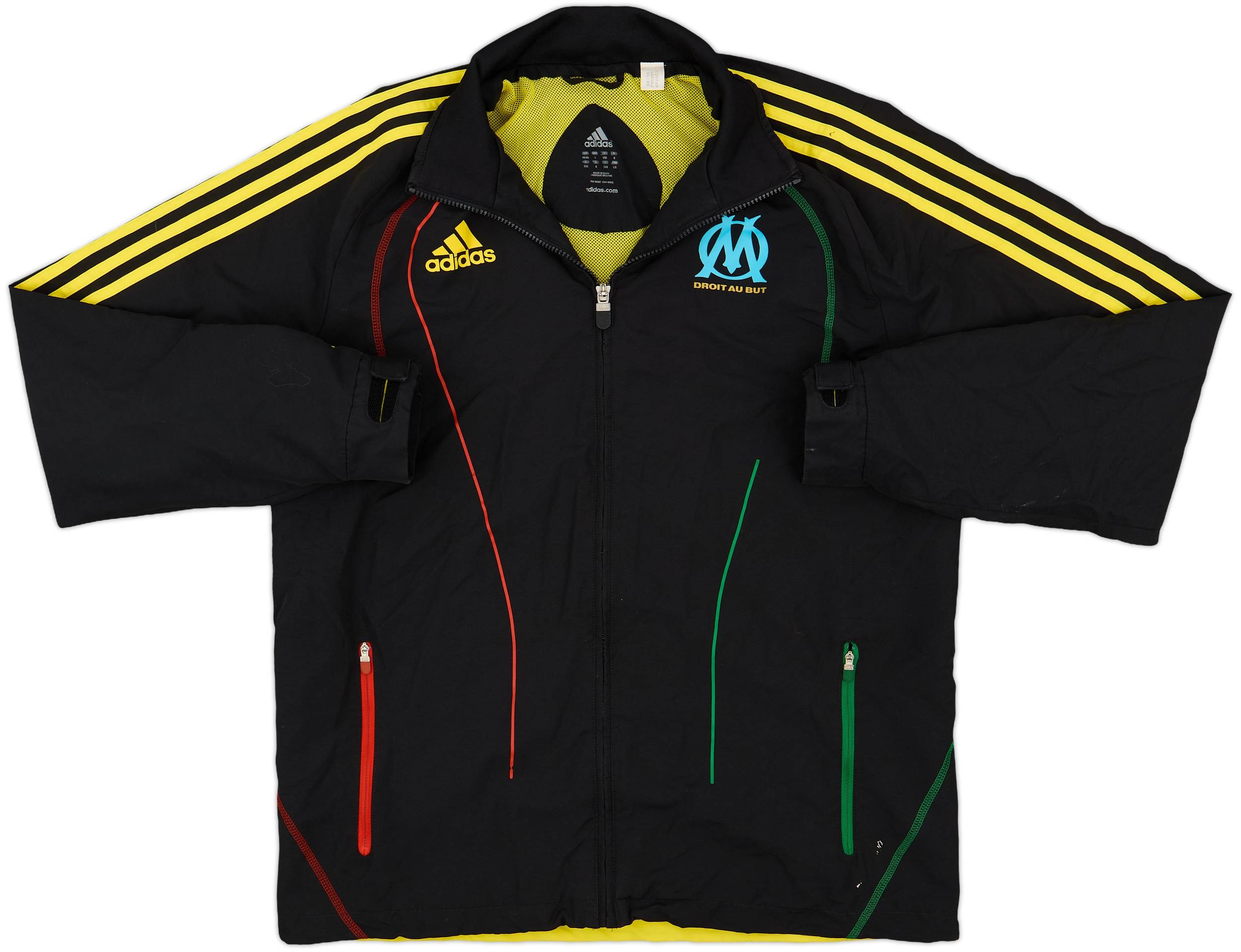 2010-11 Olympique Marseille adidas Track Jacket - 8/10 - (L/XL)