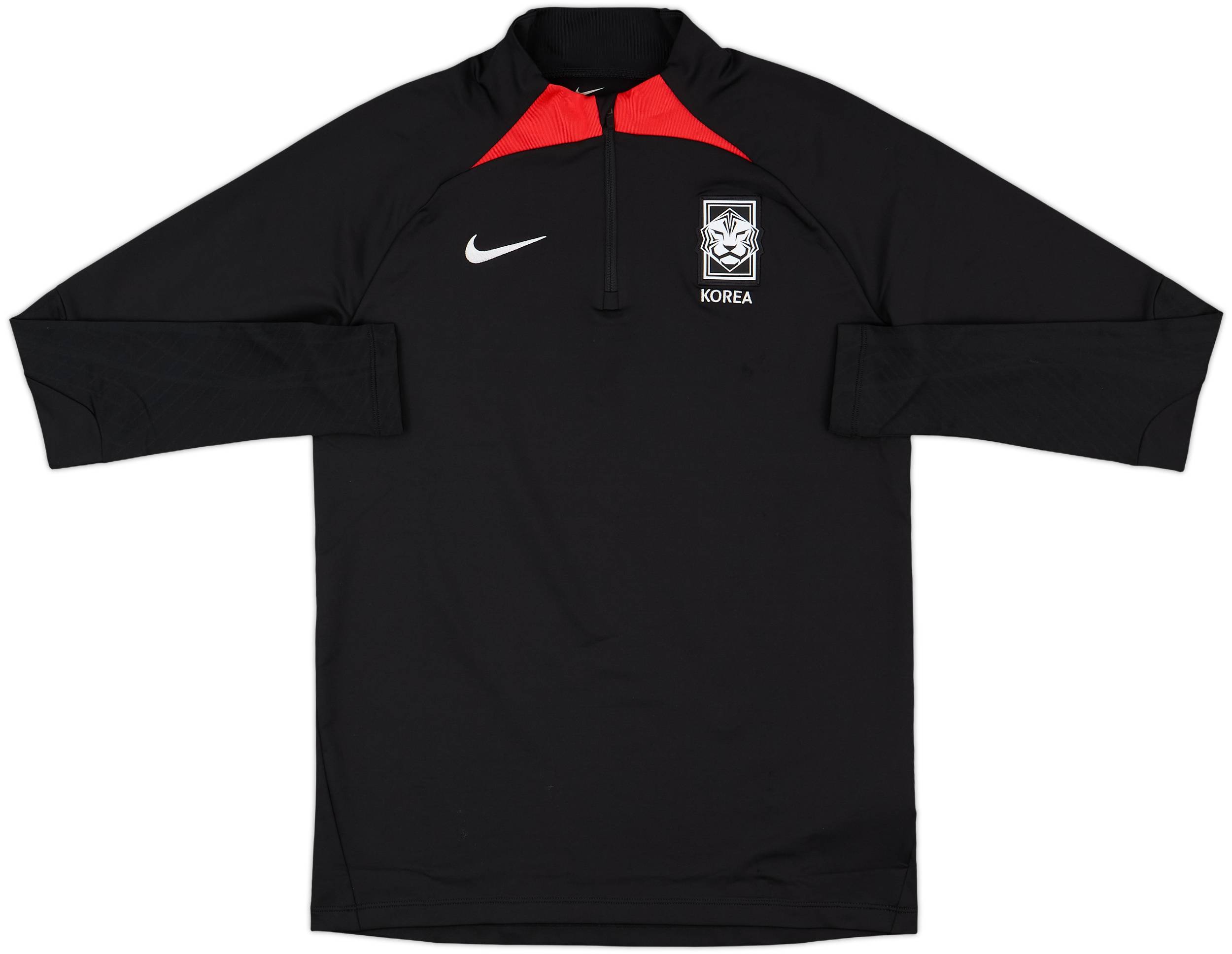 ★韓国の人気★【PHYPS】★SOCCER JERSEY CREWNEC.K★関税込★ 2022 South Korea Nike 1/4 Zip Drill Top - 8/10 - (M)